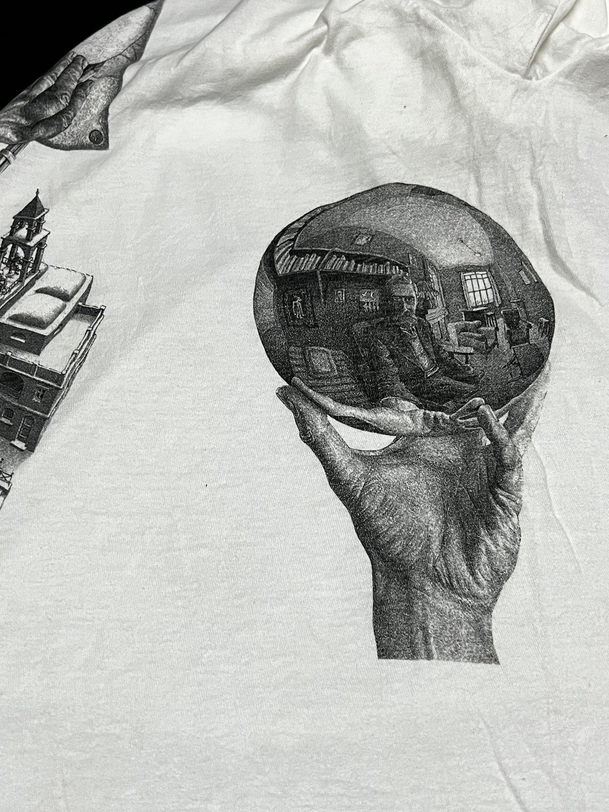 Designer × Vintage 🔥HOT DROPS🔥BIG PRINT MC ESCHER ART DESIGNER TSHIRT Size US XL / EU 56 / 4 - 4 Thumbnail