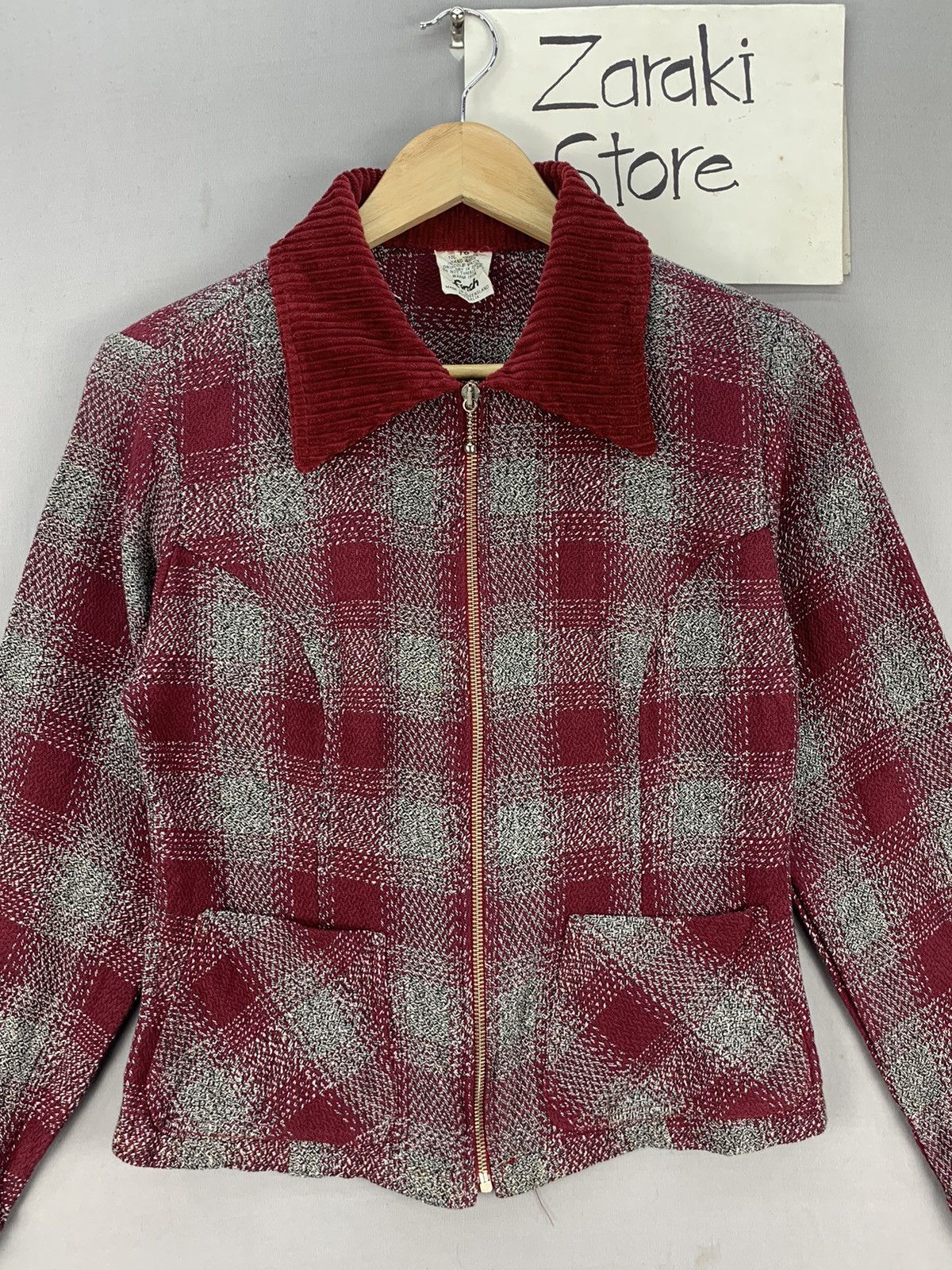 Aran Isles Knitwear Vintage Finch Australia Corduroy Collar Zipper Jacket Size XXS / US 00 / IT 34 - 2 Thumbnail