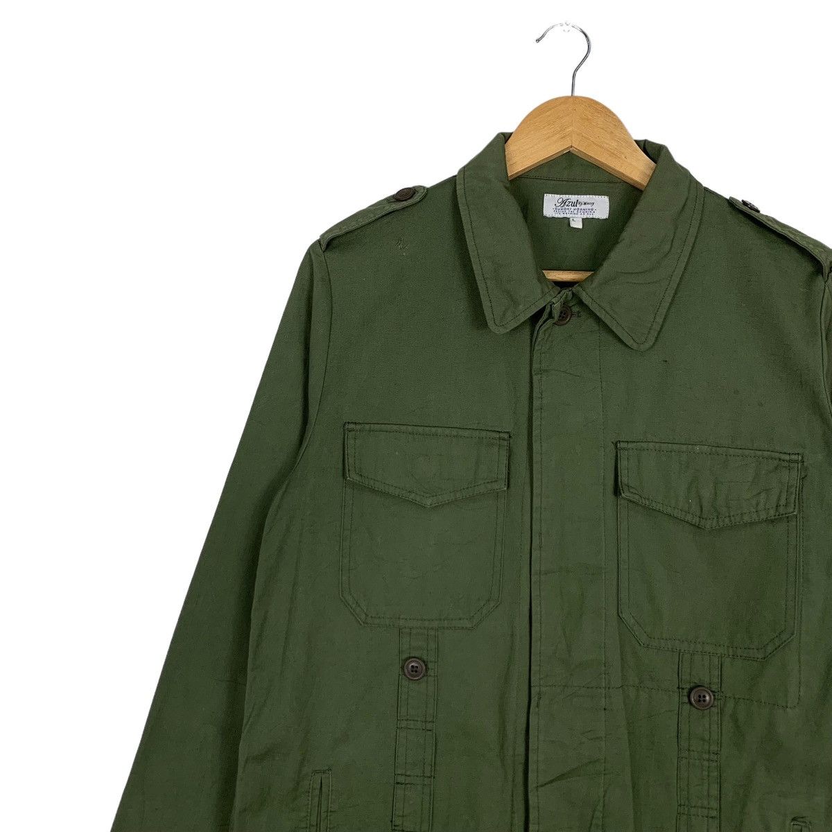 MOUSSY AZUL by Moussy Army Green Jacket #1042-C47 Size US L / EU 52-54 / 3 - 6 Thumbnail