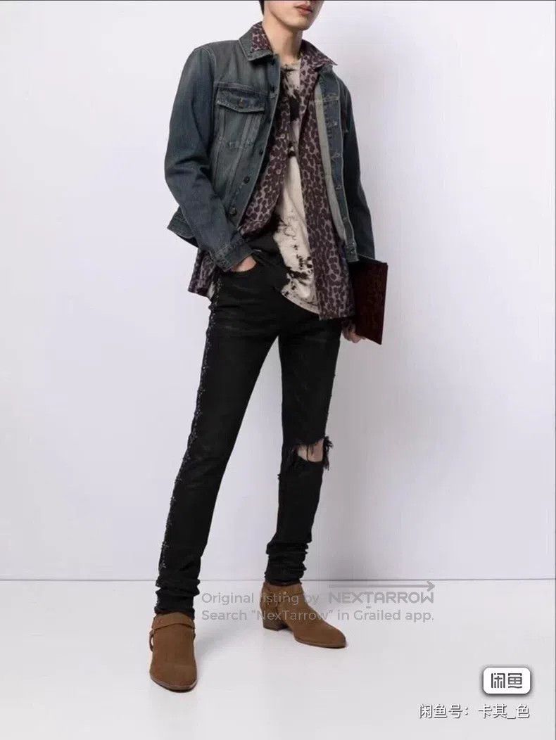 Saint Laurent Paris Saint Laurent Paris Suede Chelsea Boots with Buckle Size US 12 / EU 45 - 3 Thumbnail