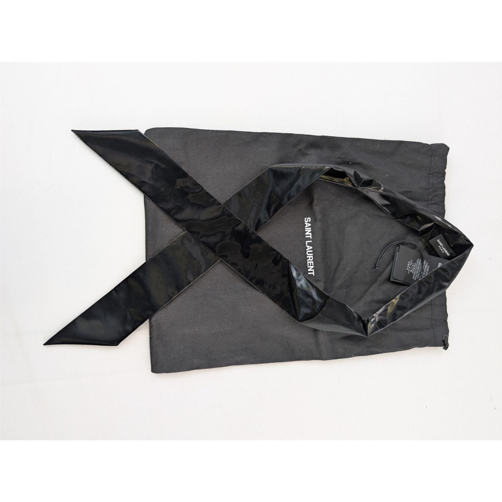 Saint Laurent Paris o1rshd1 Size: OS/ Satin Graduation Stole/Sash Tie in Black Size ONE SIZE - 12 Thumbnail