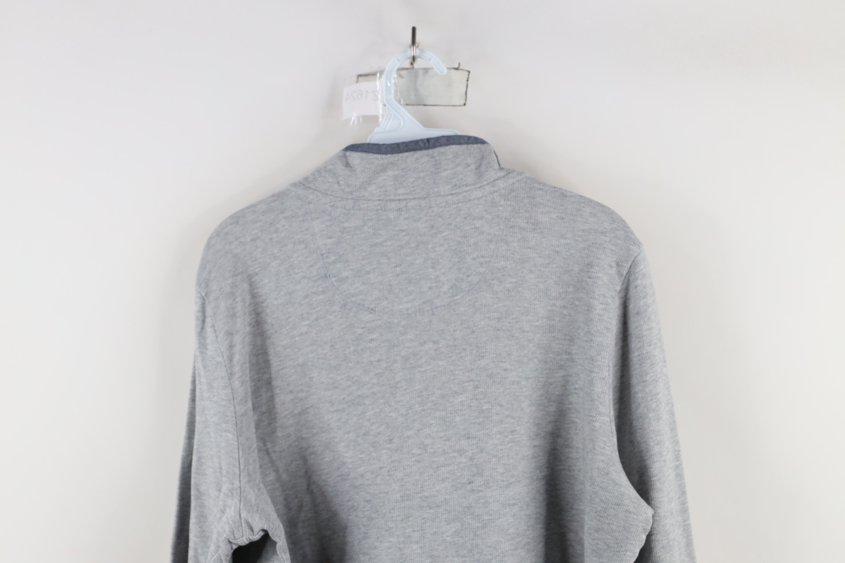L.L. Bean × Vintage Y2K LL Bean Thermal Ribbed Knit Pullover Henley Sweater Gray Size XL / US 12-14 / IT 48-50 - 12 Thumbnail