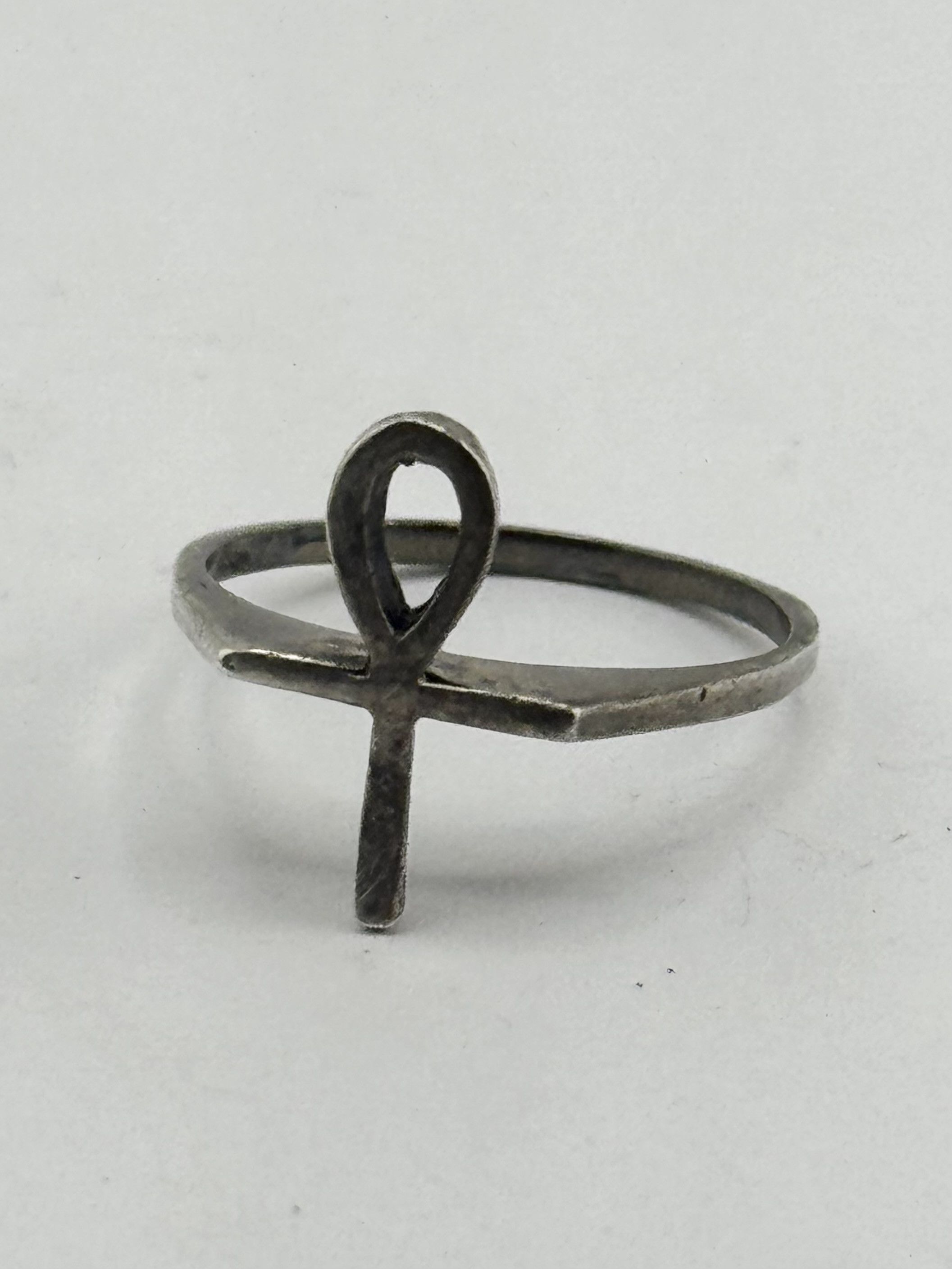 Vintage Sterling Silver Egyptian Ankh vintage Ring size 7 Size ONE SIZE - 2 Thumbnail