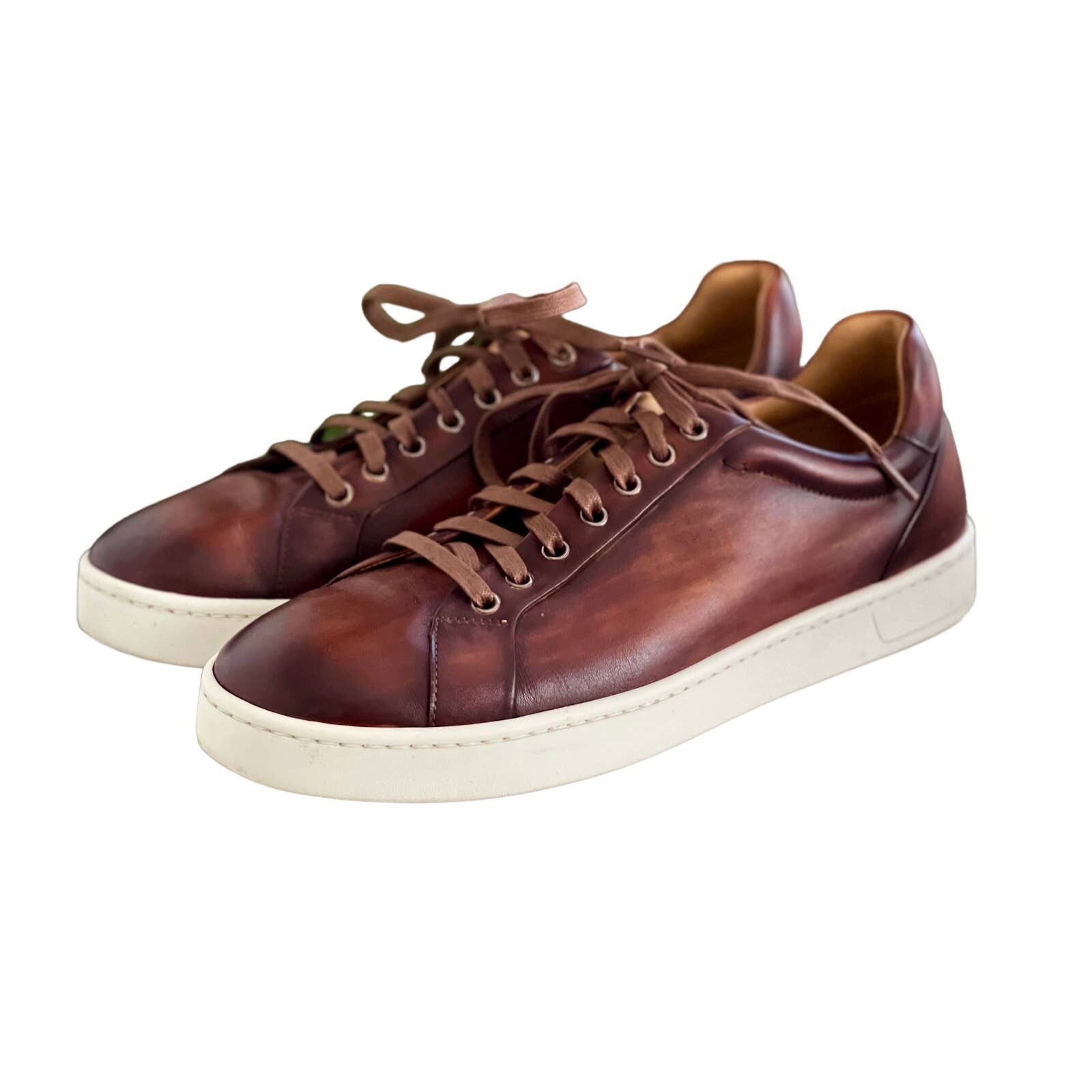 Magnanni Magnanni Elonso Low Top Sneaker 8.5 Tobacco Leather Lace Up Size US 8.5 / EU 41-42 - 1 Thumbnail