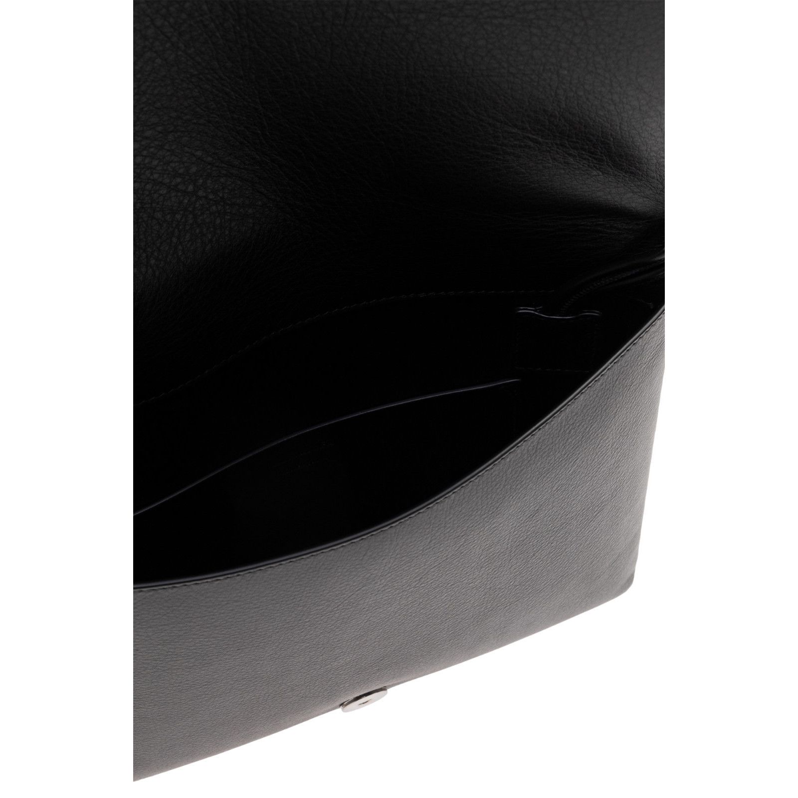 Jil Sander JIL SANDER Tangle Flat Medium Black Leather Shoulder Bag New Size ONE SIZE - 4 Thumbnail