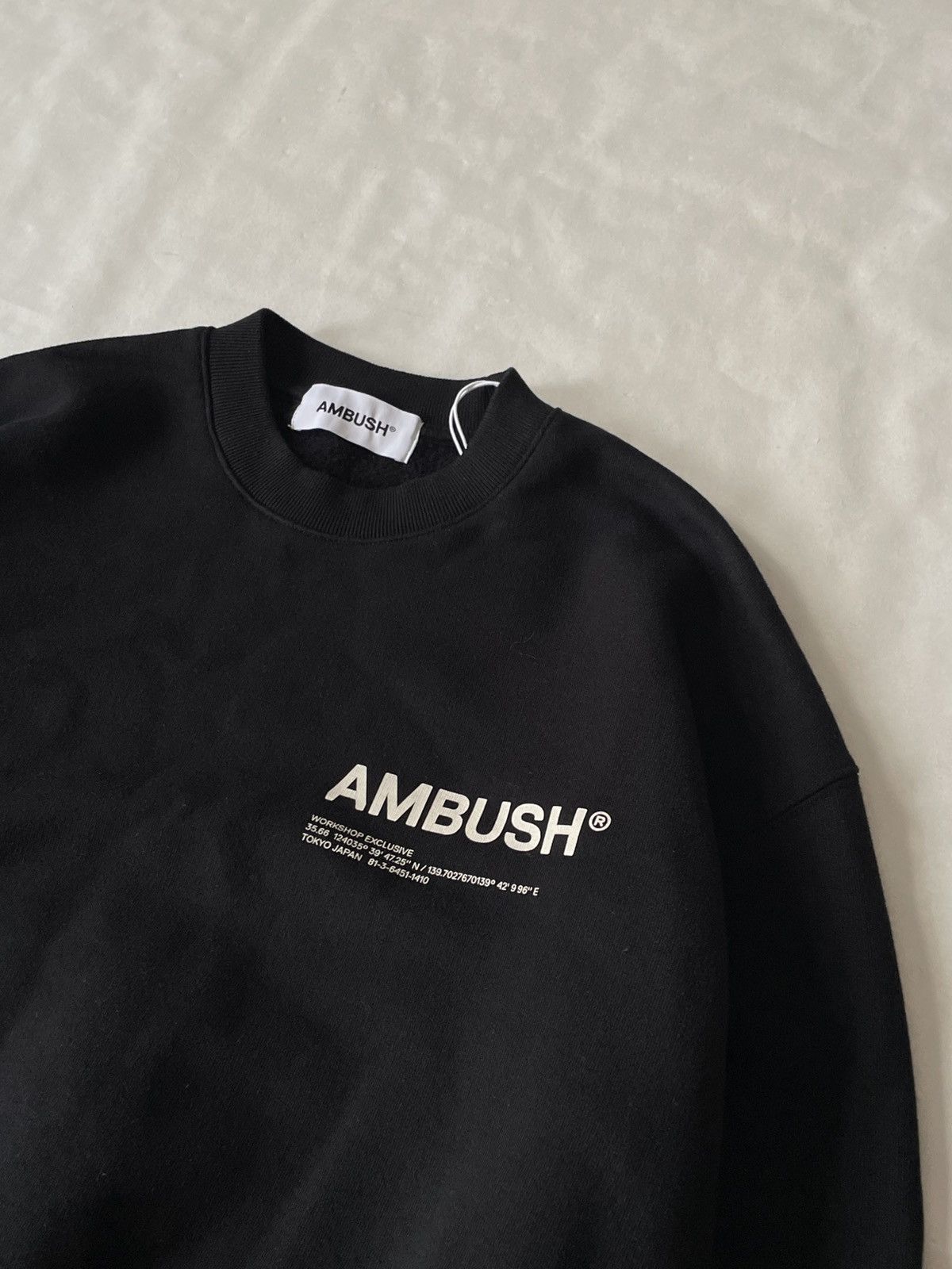 Ambush Design Ambush Fleece Workshop Crewneck Sweatshirt Black/Tofu Size US S / EU 44-46 / 1 - 3 Thumbnail