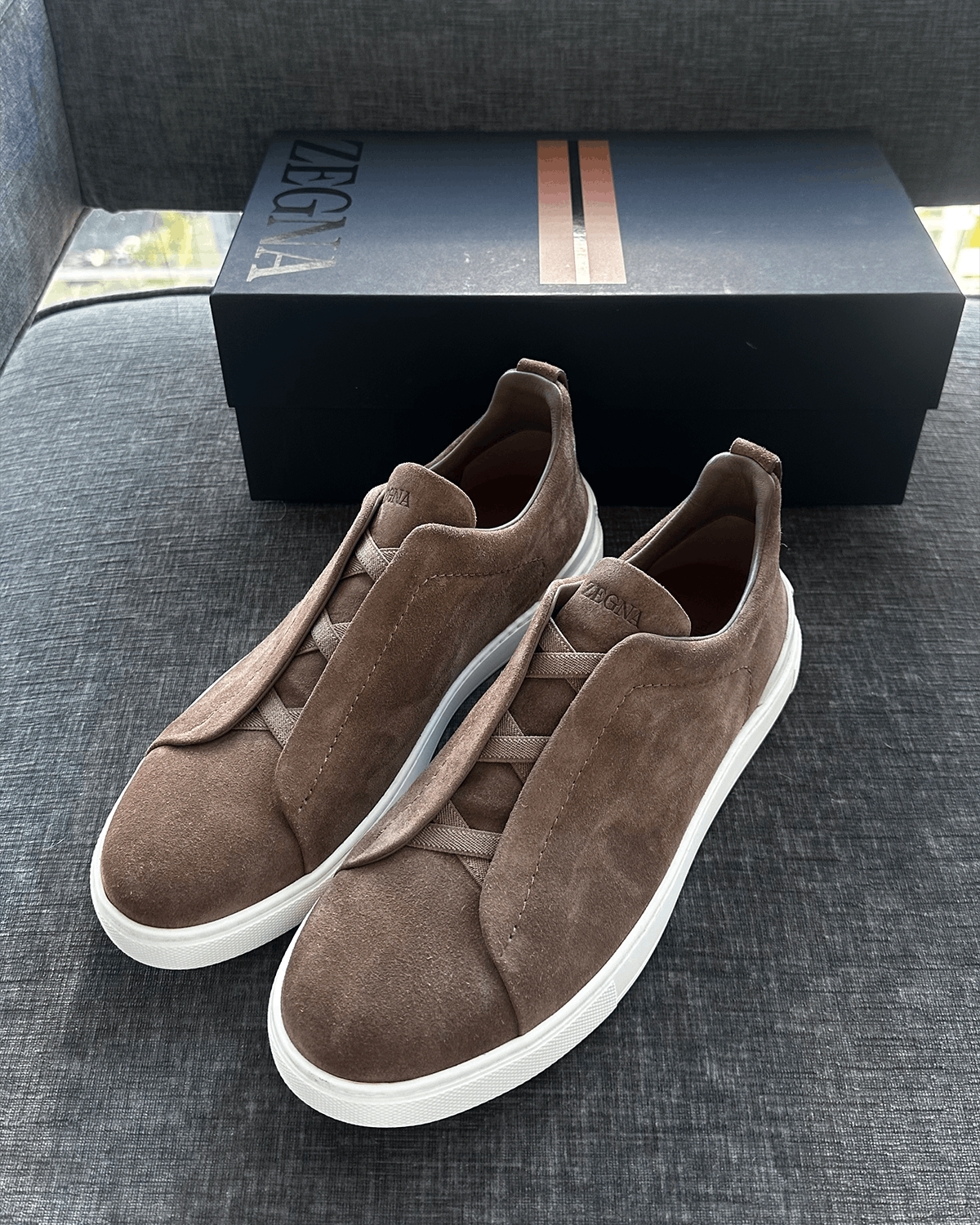 Ermenegildo Zegna Zegna Triple Stitch Beige Suede Shoes Size US 10 / EU 43 - 2 Thumbnail