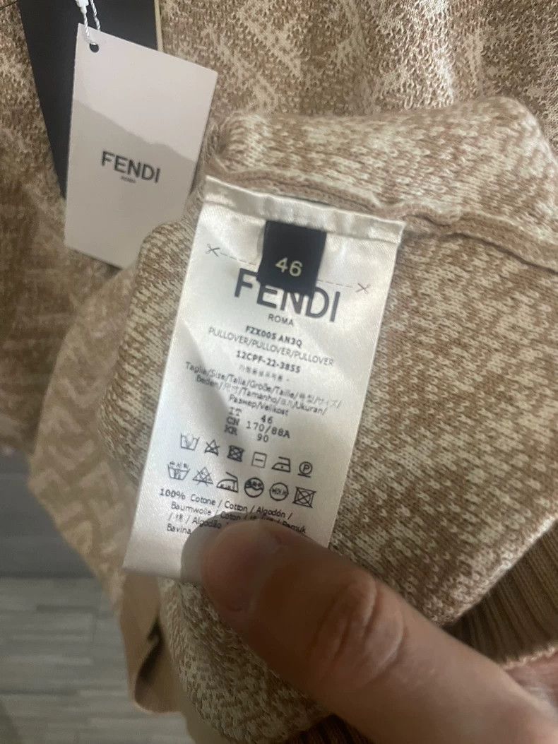 Fendi Fendi Wool Sweater with 3D Pattern Size US L / EU 52-54 / 3 - 5 Thumbnail