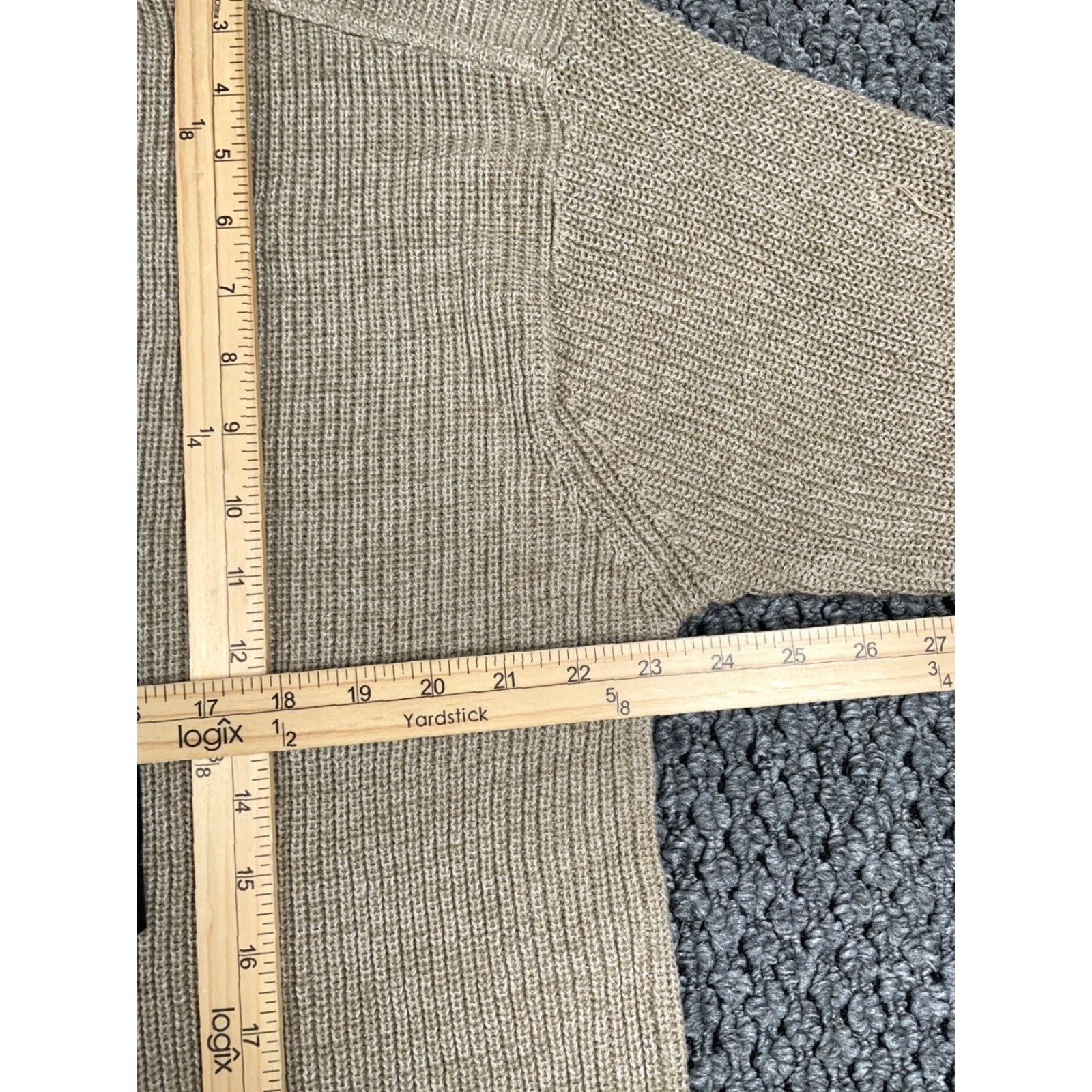 Haggar Haggar Sweater Men 2XL Beige Cotton Knit Chunky Henley Crew Neck Machine Washable 90s Preppy Retro Classic Mens Size US XXL / EU 58 / 5 - 6 Thumbnail