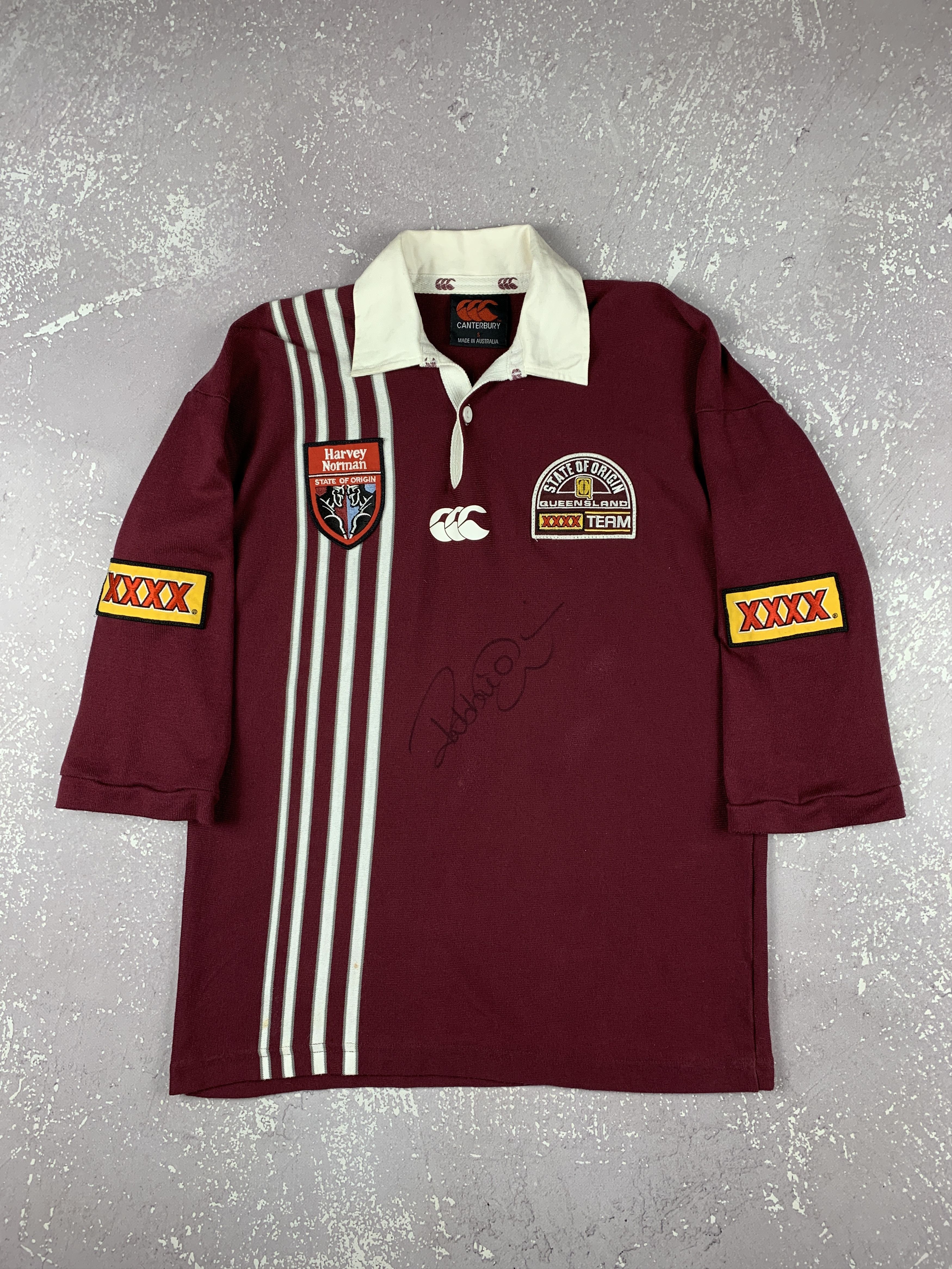 Canterbury of New Zealand 1998 90s Queensland State of Origin Canterbury Rugby Jersey Size US S / EU 44-46 / 1 - 1 Thumbnail