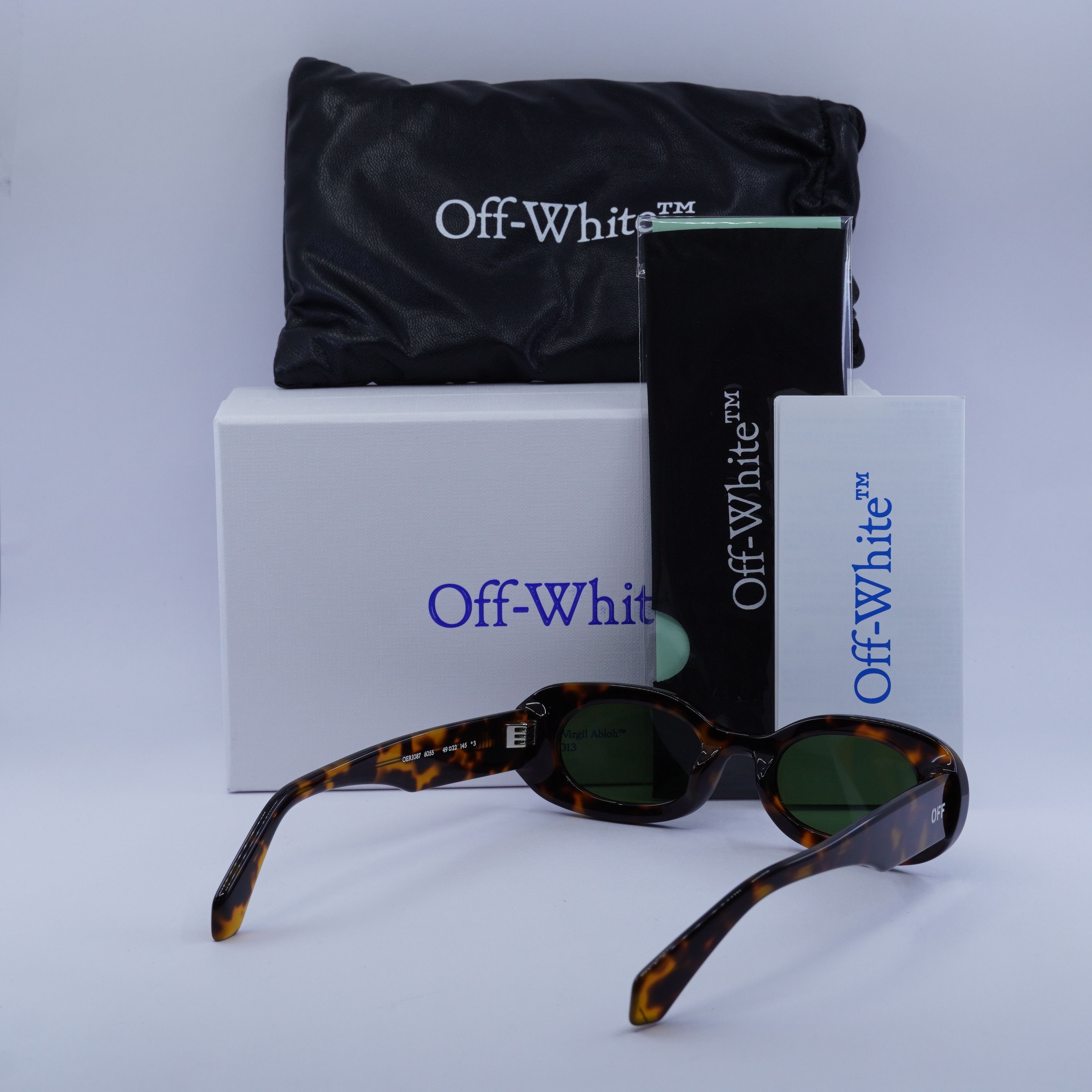 Off-White OERI087 AMALFI 6055 Sunglasses Havana Oval Frame