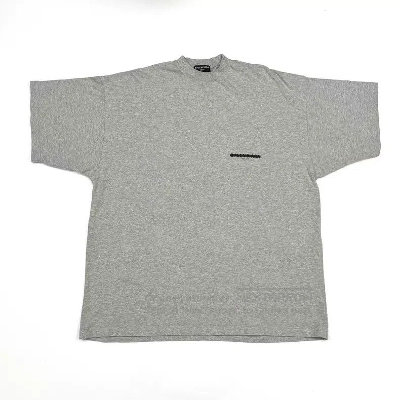 Balenciaga Balenciaga Grey Tape Short Sleeve T-Shirt Size US M / EU 48-50 / 2 - 1 Thumbnail