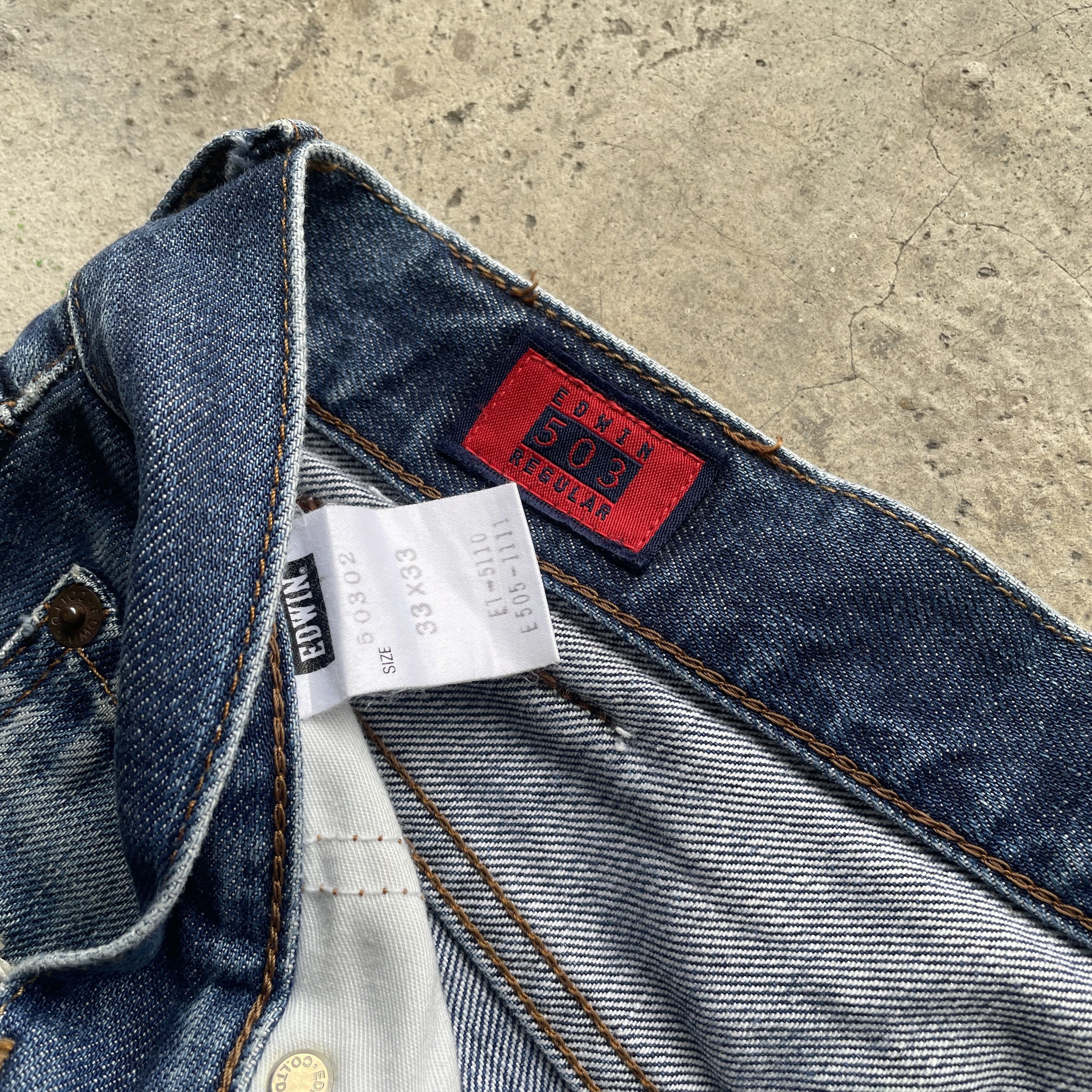 Edwin × Japanese Brand W31 VINTAGE EDWIN 503 JEANS FADED DENIM DISTRESSED PANTS Size US 31 - 7 Thumbnail