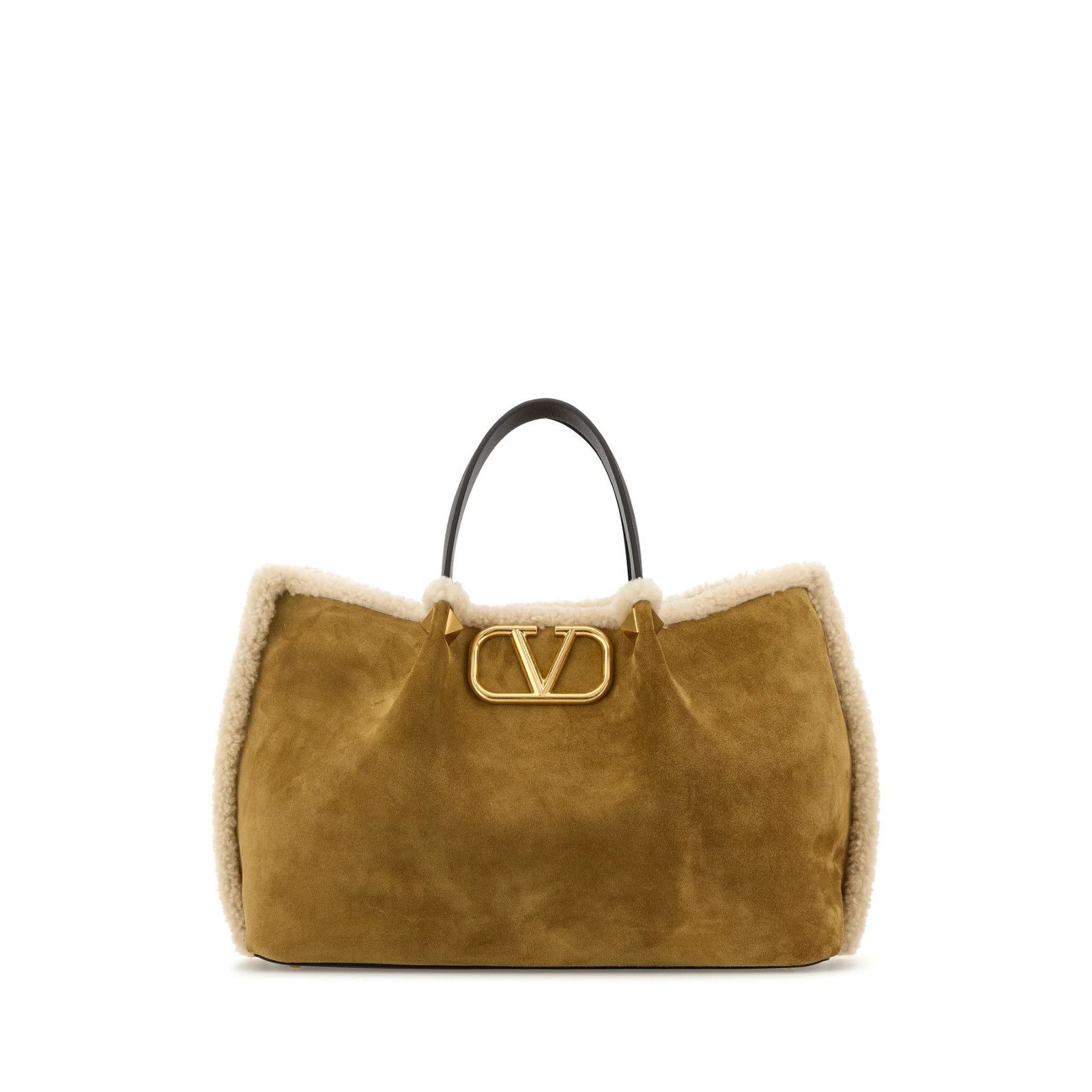 VALENTINO GARAVANI Green Suede Tote Bag New