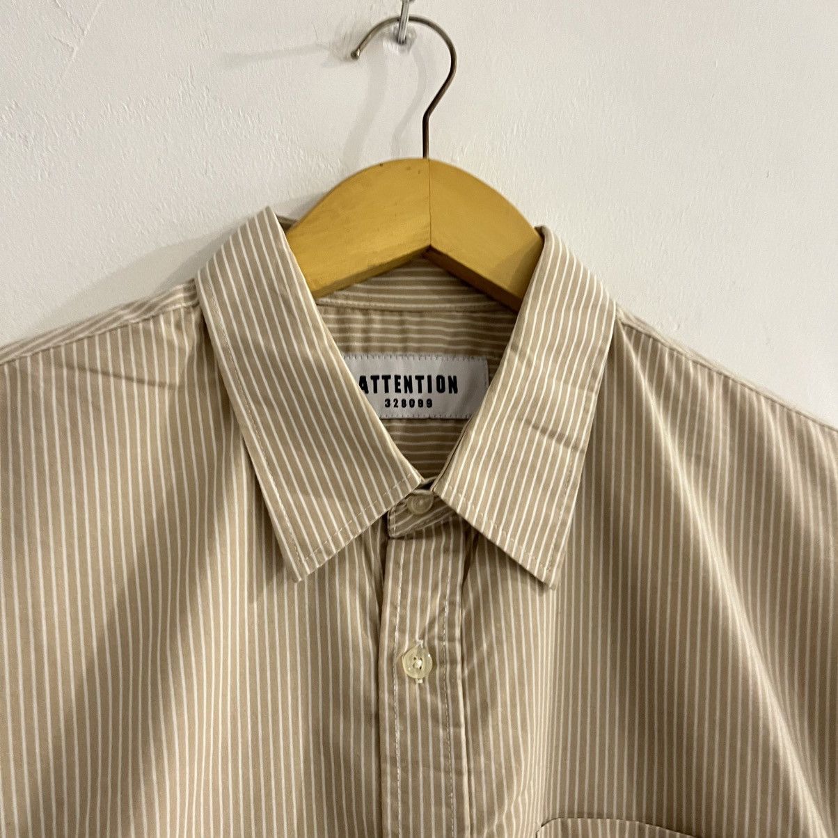Japanese Brand Attention - Striped Longsleeve Button Up Size US XL / EU 56 / 4 - 4 Thumbnail