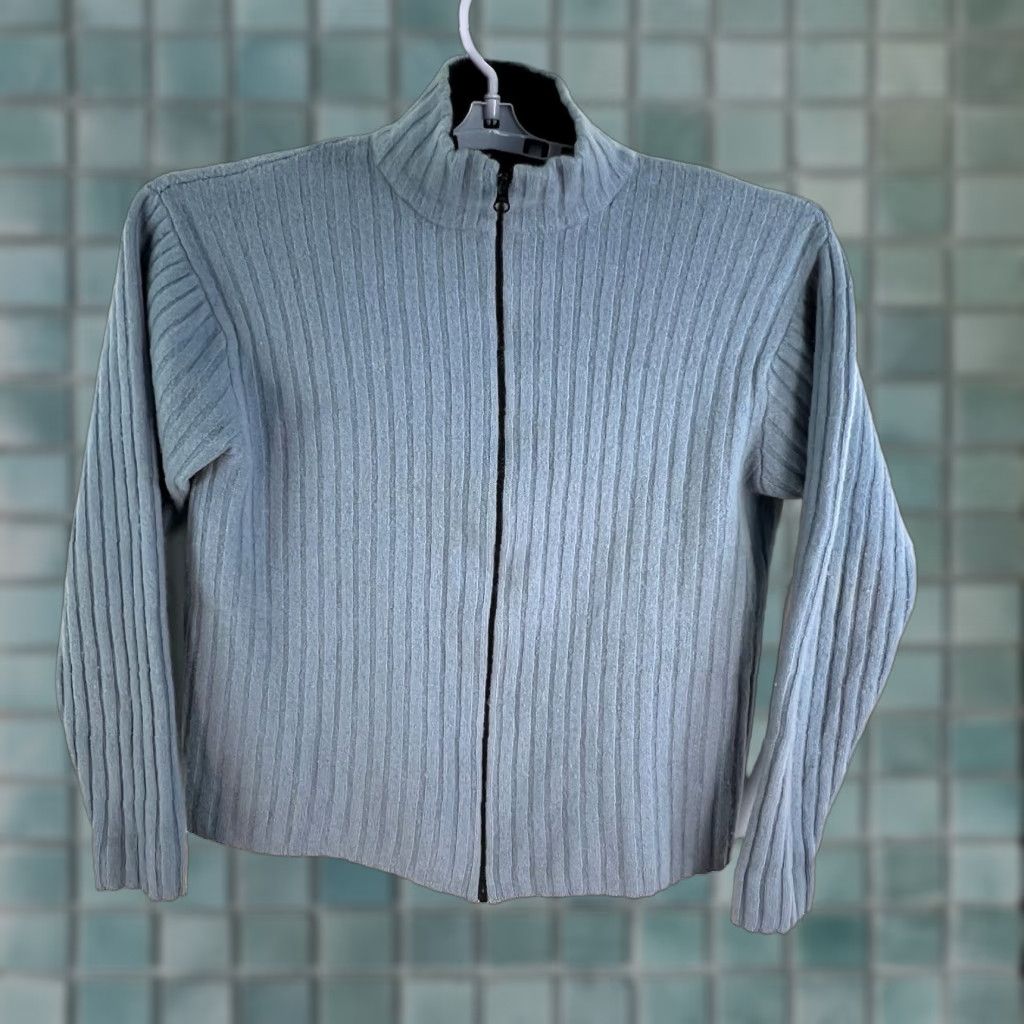 Vintage VINTAGE Boston Traders 100% Lambs Wool Thick Winter Sweater Mens Size L Blue Striped 90s Classic Pullover Long Sleeve Men Size US L / EU 52-54 / 3 - 1 Thumbnail