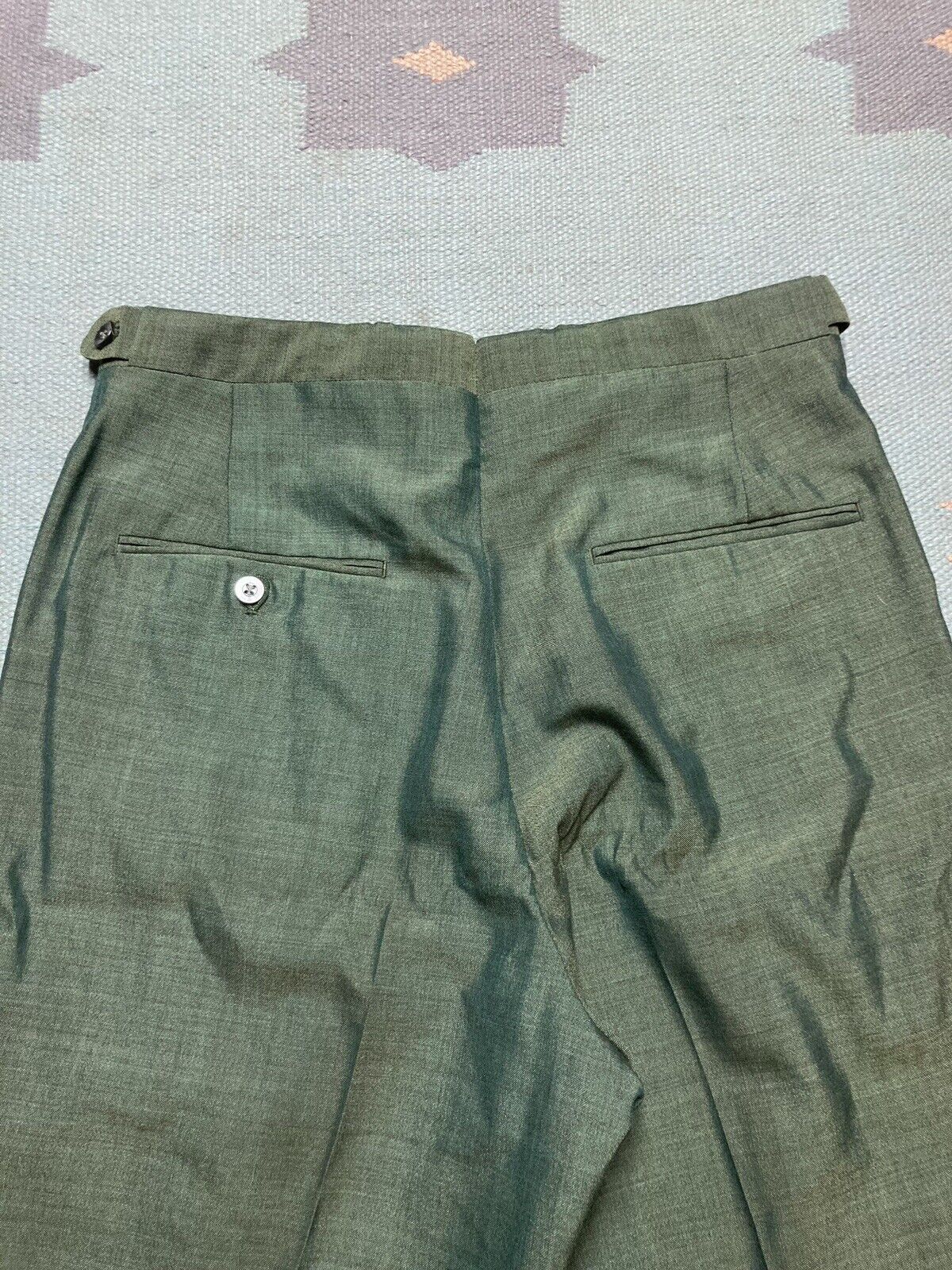Vintage 60s sharkskin dress pants rockabilly slacks worsted 28x29 Size US 28 / EU 44 - 2 Thumbnail