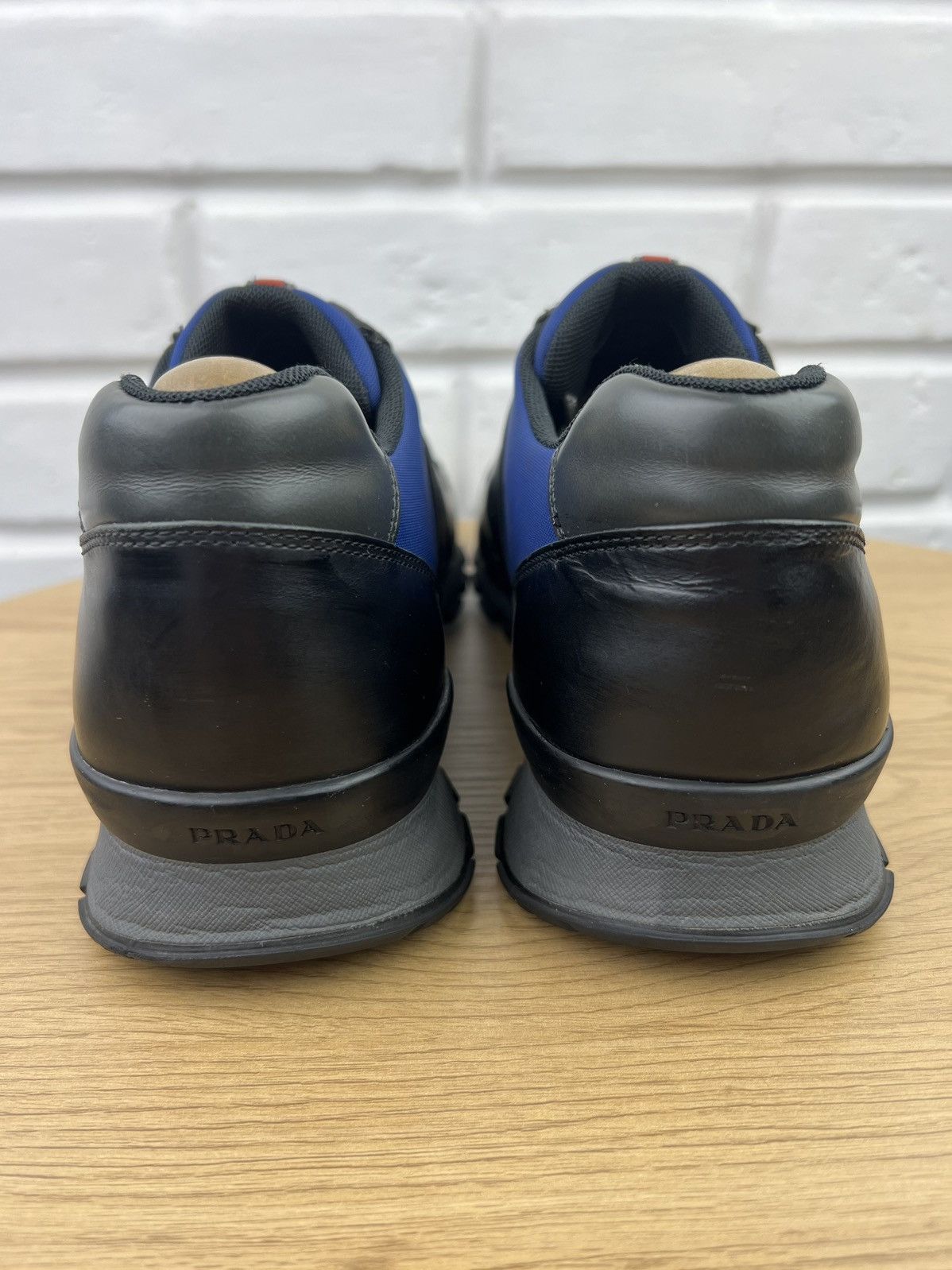Prada PRADA Sneakers Low-Top Leather Nylon Shoes Red Tab Men’s Size US 11 / EU 44 - 10 Thumbnail
