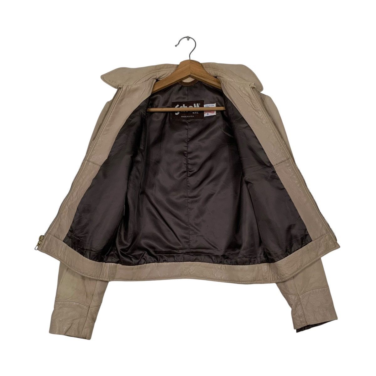 Schott Vintage 80s Schott Nyc Leather Jacket Size M / US 6-8 / IT 42-44 - 11 Thumbnail