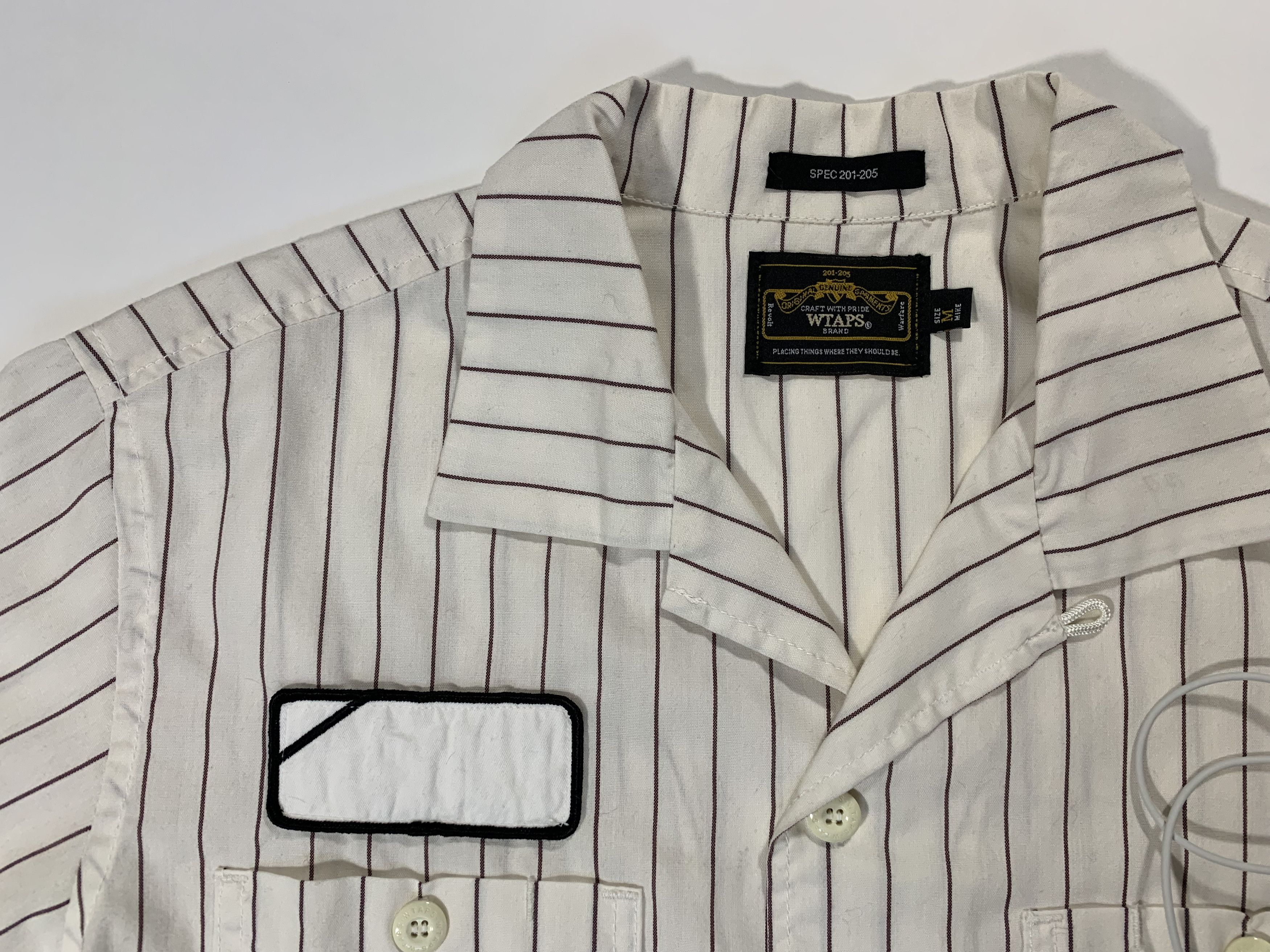 Wtaps SS12 Better Than Yesterday Striped Mechanic Patch Shirt Size US M / EU 48-50 / 2 - 4 Thumbnail
