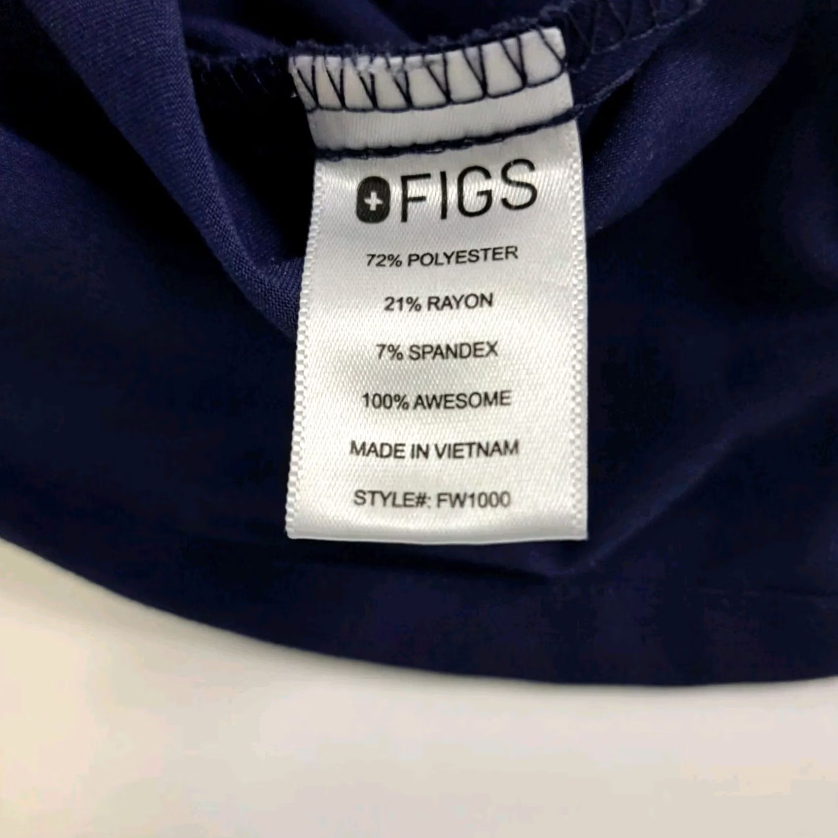 Vintage FIGS Scrub Top One Pocket Shirt FW1000 Womens 2XS Blue V Neck Solid Medical Size XXS / US 00 / IT 34 - 5 Thumbnail