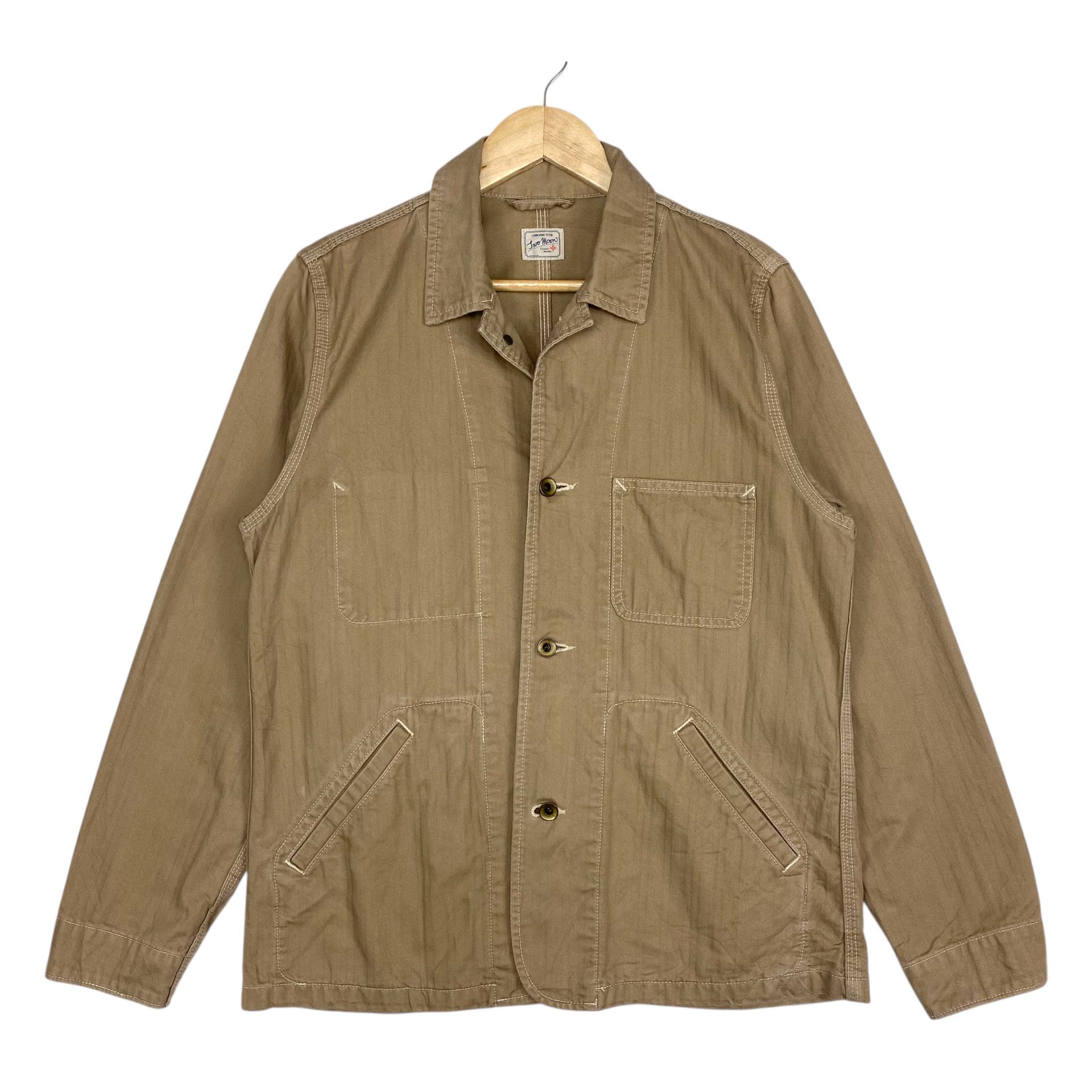 Sugar Cane 💥TWO MOON JAPAN FRENCH CHORE JACKET Size US M / EU 48-50 / 2 - 1 Thumbnail
