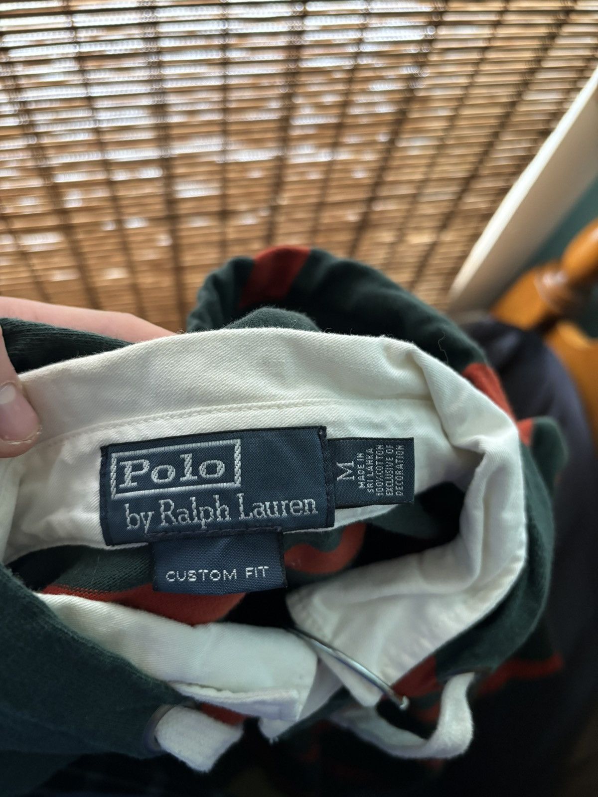 Polo Ralph Lauren Size M men’s Polo hooded collar button up green and orange Size US M / EU 48-50 / 2 - 3 Thumbnail