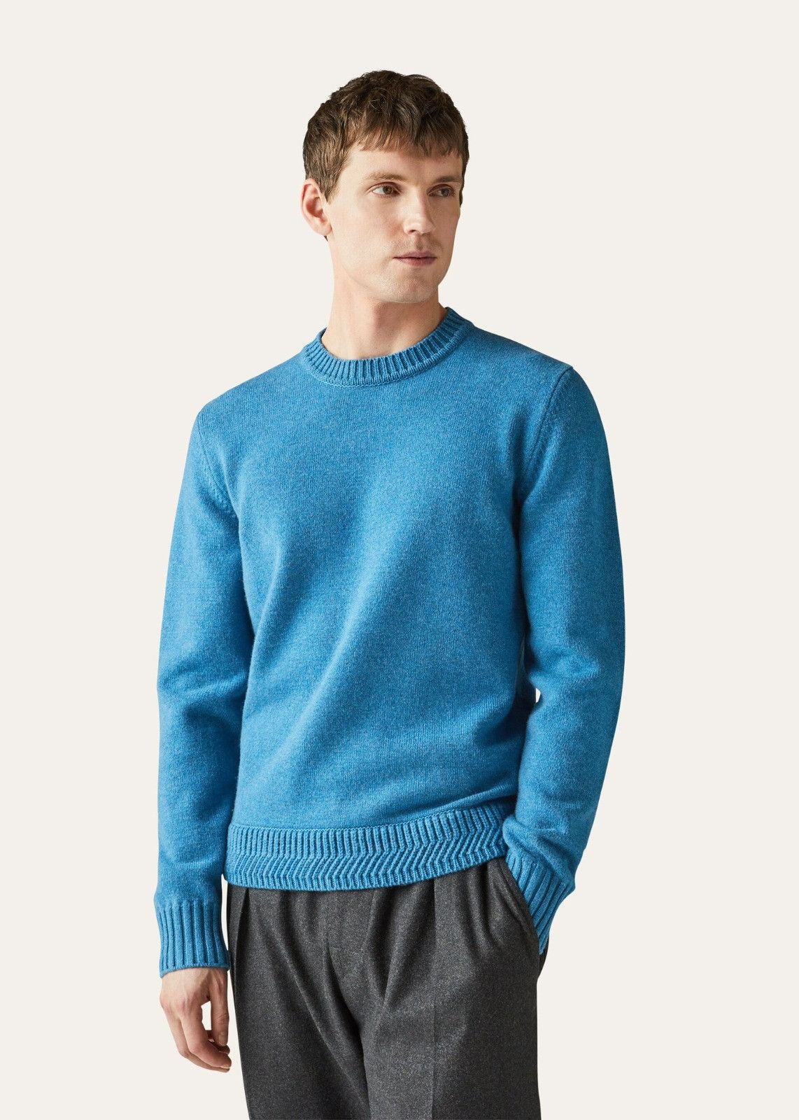 Loro Piana o1srvl11e1224 Girocollo Crewneck Sweater in Blue Size US L / EU 52-54 / 3 - 1 Thumbnail