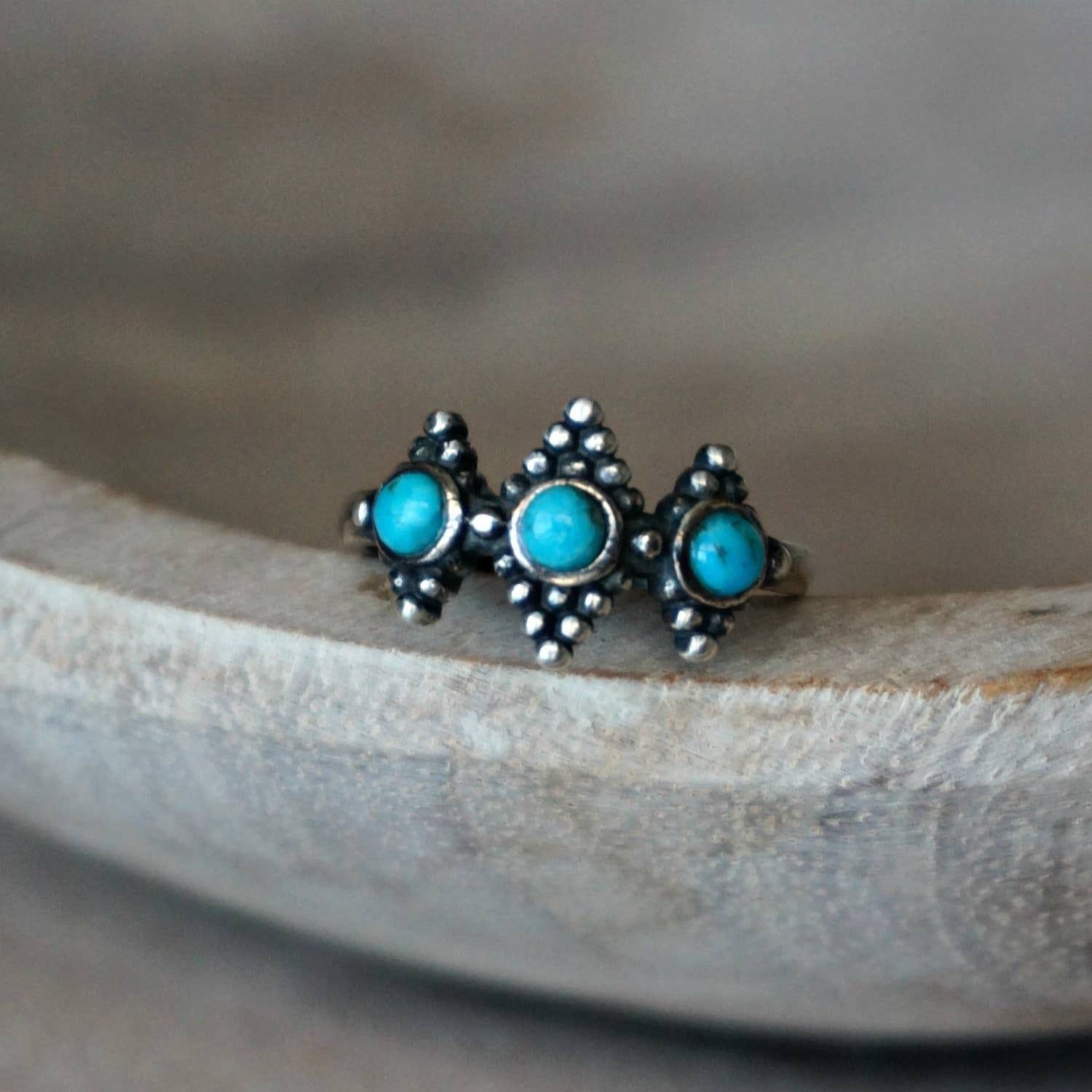 Other Boho Native American Turquoise Treasures: Adjustable Sterlin Size ONE SIZE - 3 Thumbnail