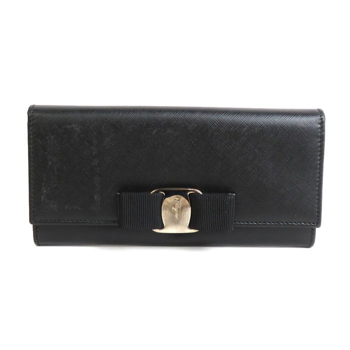 Salvatore Ferragamo leather logo wallet Bifold Wallet 66-1220 black