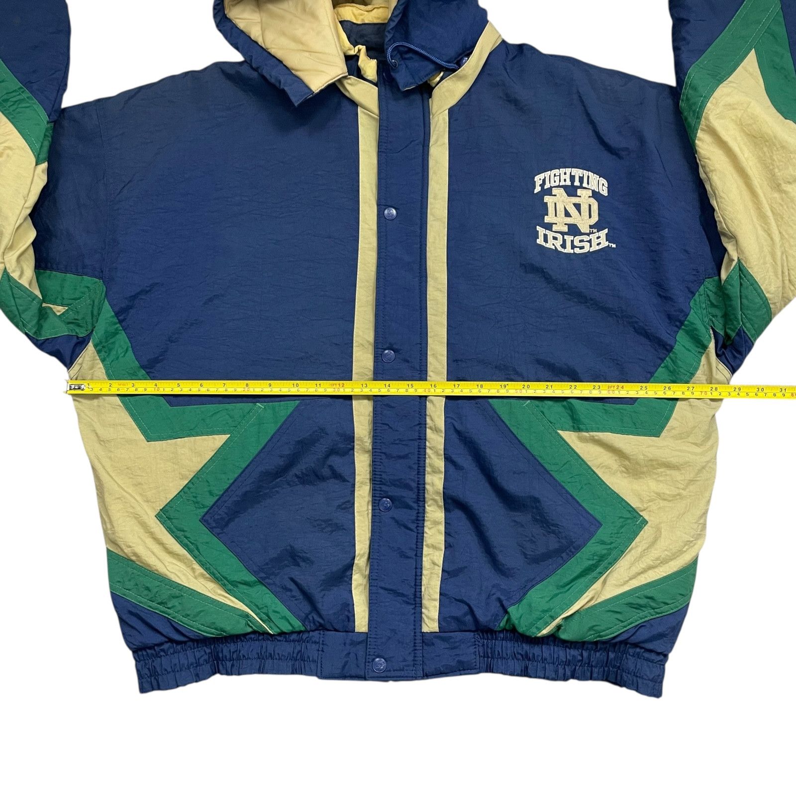 NCAA VTG 90s NOTRE DAME FIGHTING IRISH STARTER PUFFER JACKET Size US L / EU 52-54 / 3 - 10 Thumbnail