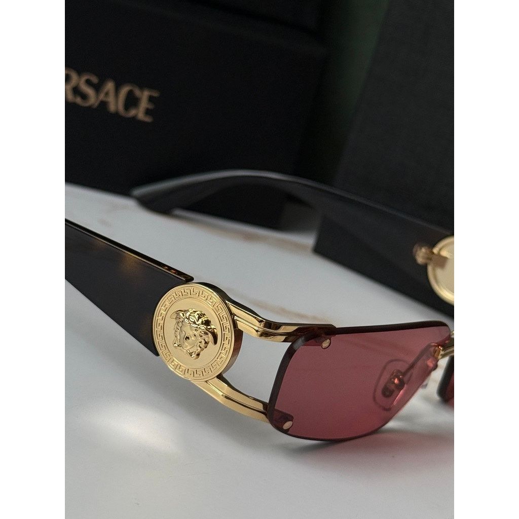 Versace NEW Versace VE2291 Medusa Slim Sunglasses in Havana Red Size ONE SIZE - 5 Thumbnail