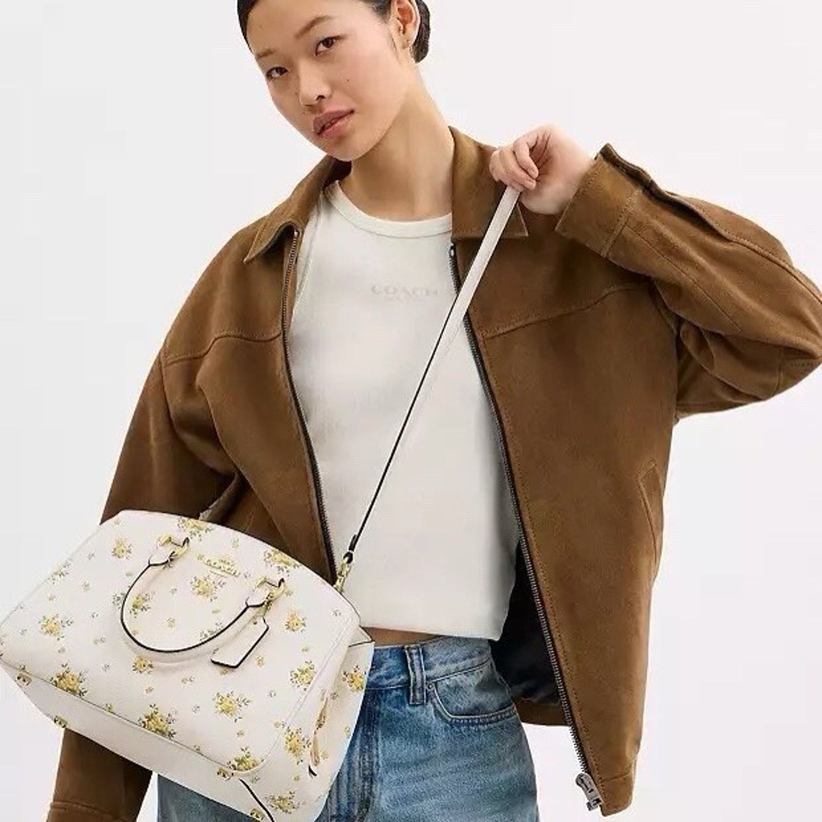 Coach NWT Coach Savannah Carryall Bag Floral CAL41 Chalk Multi Size ONE SIZE - 11 Thumbnail