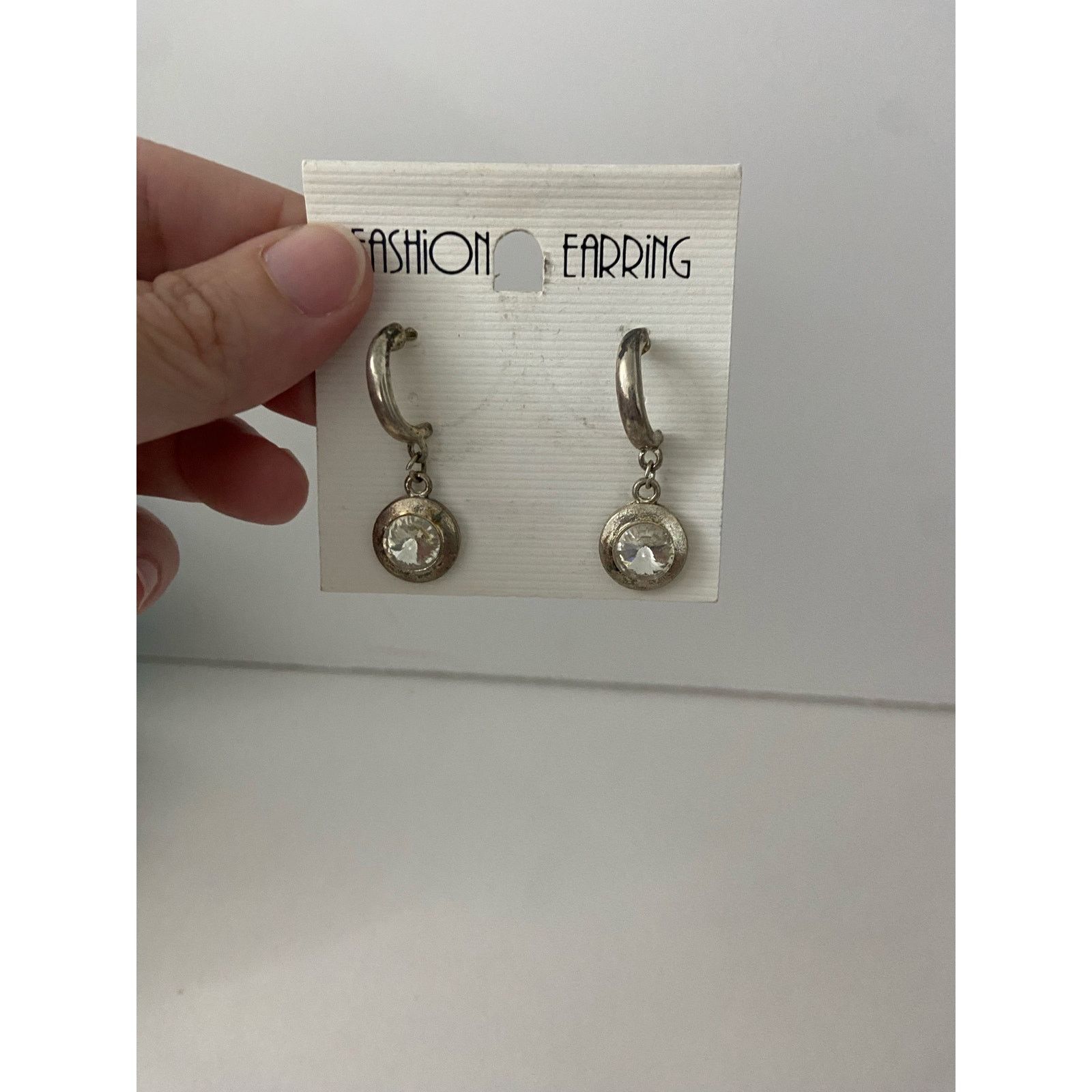 Other hoop earrings with rhinestone charm Size ONE SIZE - 1 Thumbnail