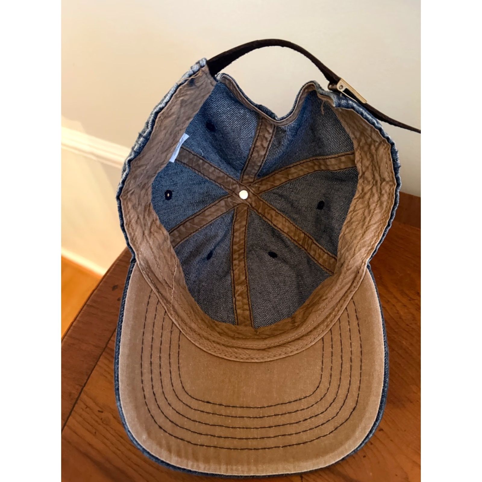 Marlboro Marlboro Denim Patch Gold Hat StrapBack Trucker Men One Size Blue 90s Vintage? Size ONE SIZE - 4 Thumbnail