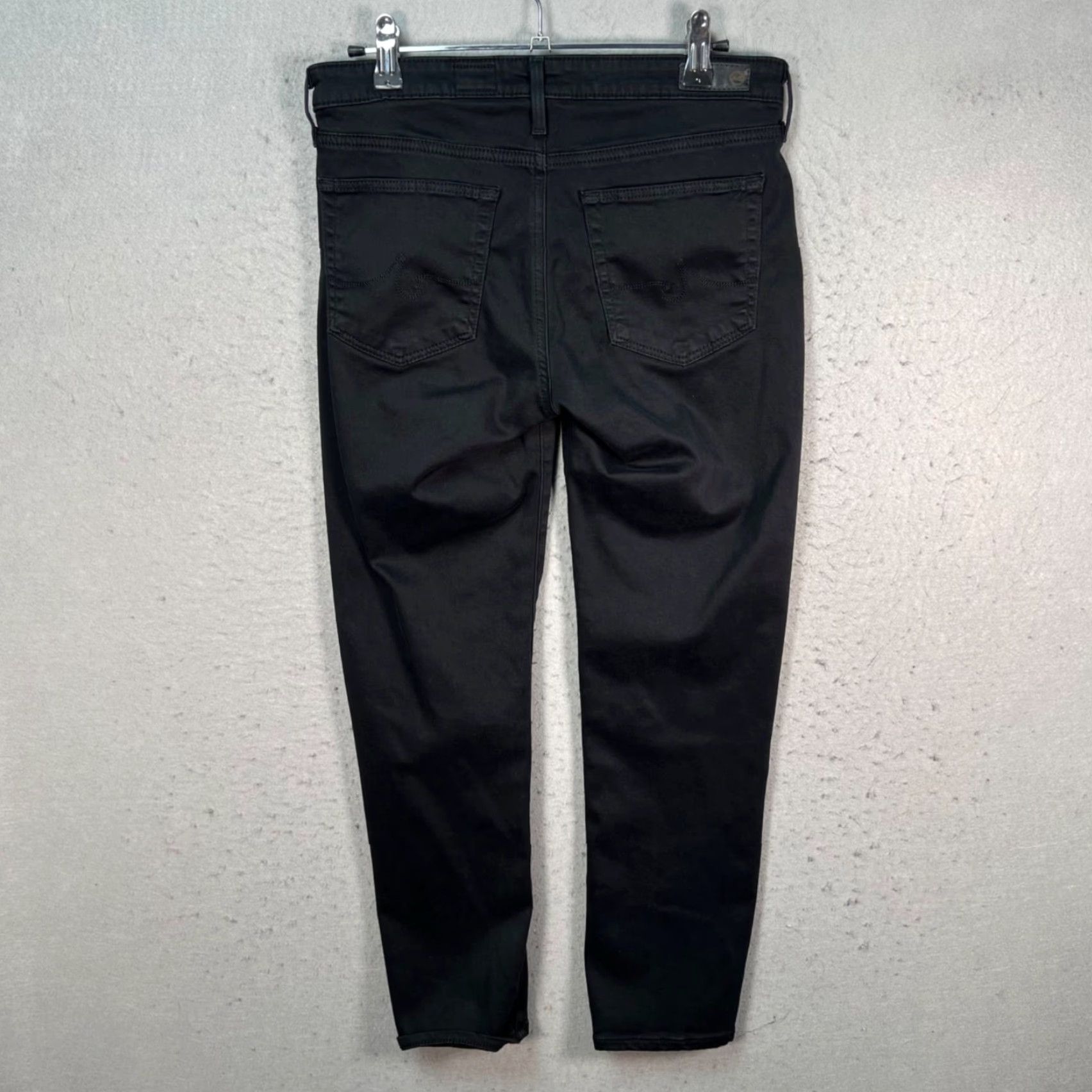 Vintage AG Adriano Goldschmied Jeans Womens 27 The Prima Crop Mid-Rise Cigarette Black Size 28" / US 6 / IT 42 - 2 Thumbnail