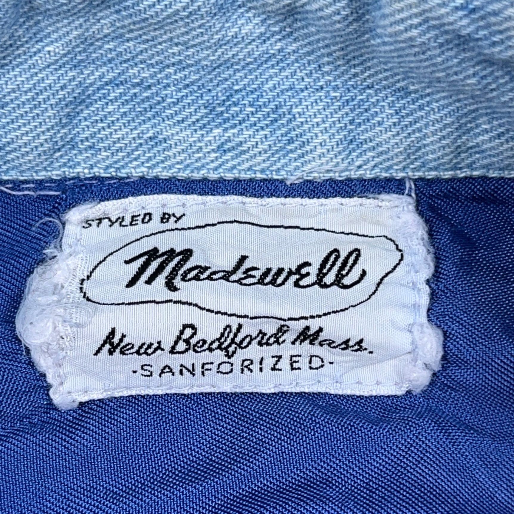 Madewell VINTAGE Madewell Denim Men Large Blue Jean Sanforized Button Up 70s 80s Faded Size US 33 - 3 Thumbnail