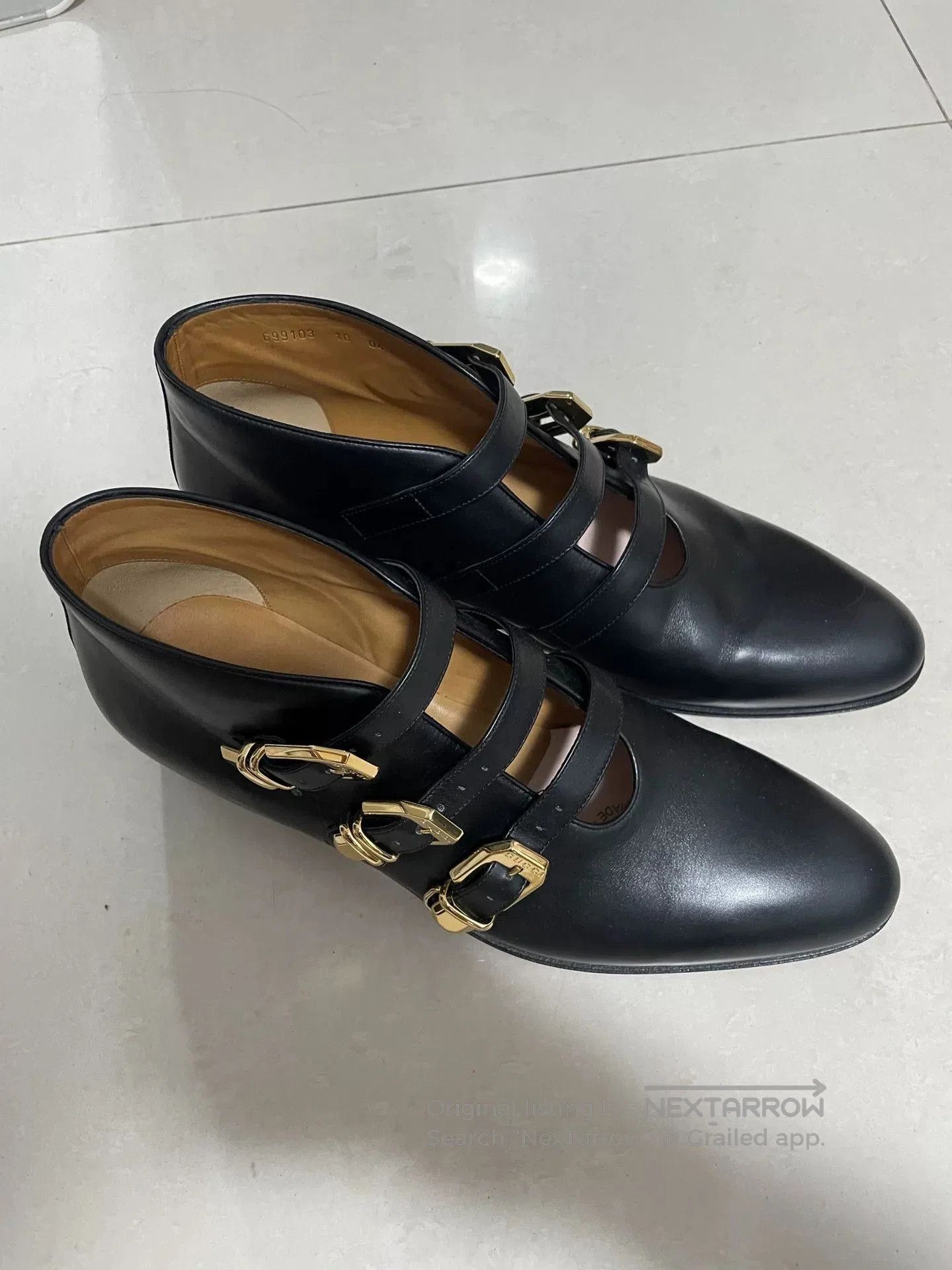 Gucci 2022 Love Parade Gold Buckle Boots.