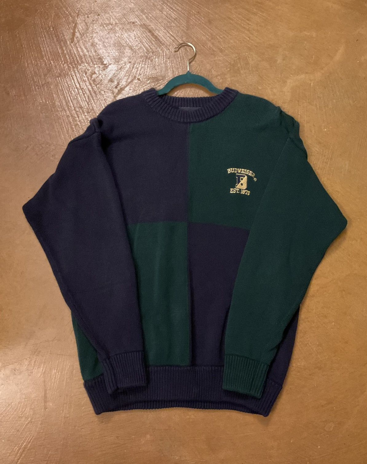 Budweiser Budweiser Men's Color Block Crewneck Sweater Size US M / EU 48-50 / 2 - 1 Thumbnail