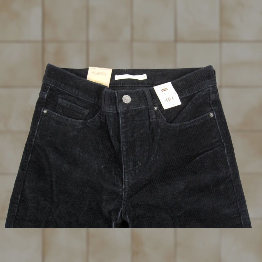 Levi's Levi's 311 Shaping Skinny Jeans Womens 29 x 28 Black Corduroy Cotton Button Zip Pockets Regular Stretch Size 29" - 1 Thumbnail
