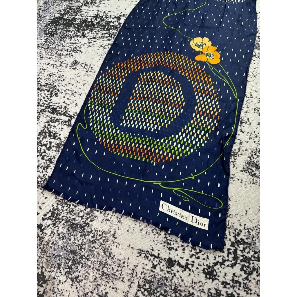 Dior Christian Dior Silk Scarf Size: 112x38cm Size ONE SIZE - 3 Thumbnail