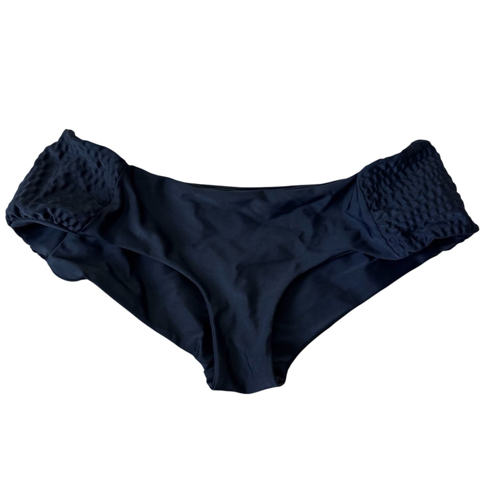Other TORI PRAVER Triangle Textured Ruched Black Bikini Small Size ONE SIZE - 6 Thumbnail
