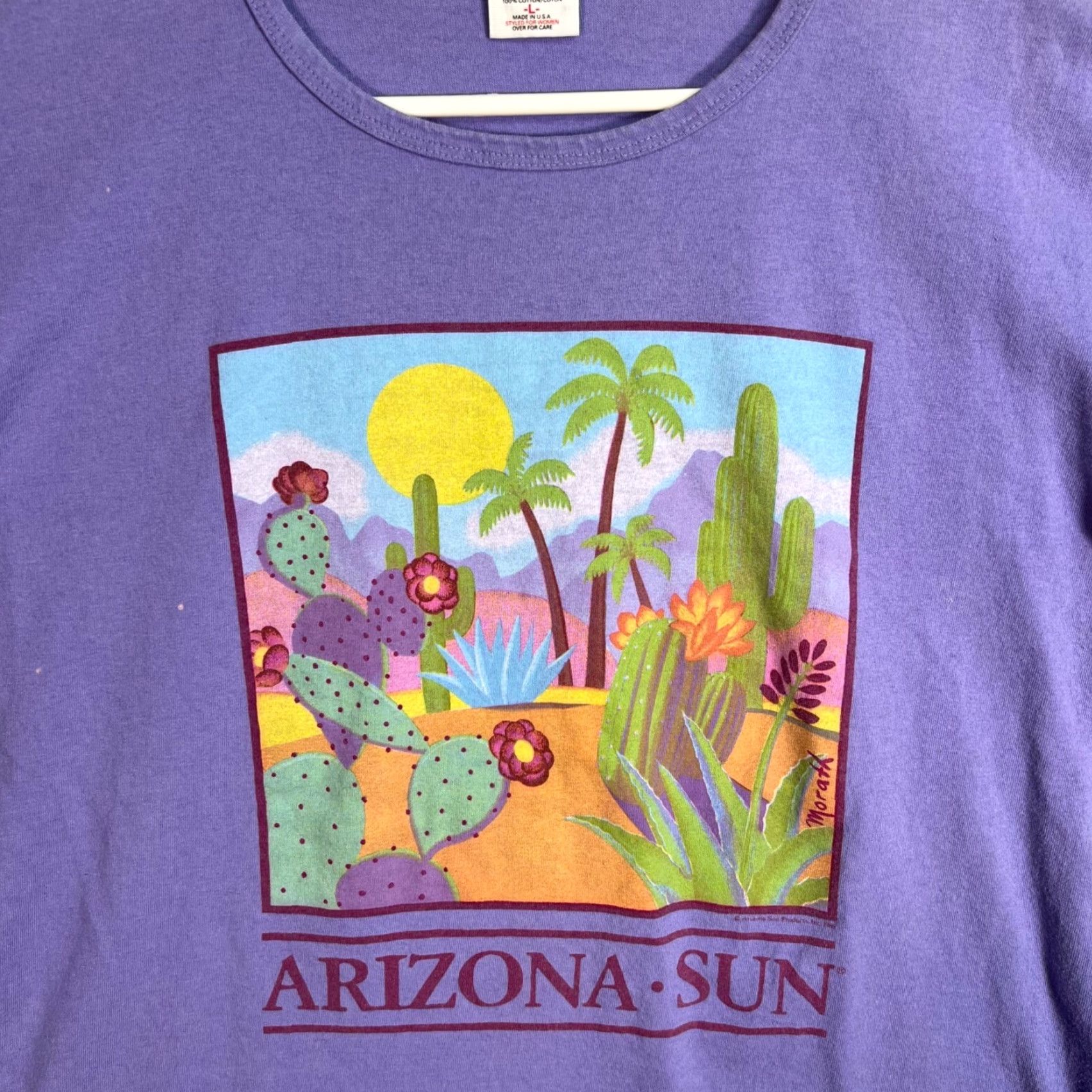 Anvil VINTAGE Anvil T-Shirt Women Purple 100% Cotton L Adult Womens Large Vintage Shirt 90s Concert Arizona Sun Purple T-Shirt Womens L Size L / US 10 / IT 46 - 4 Thumbnail