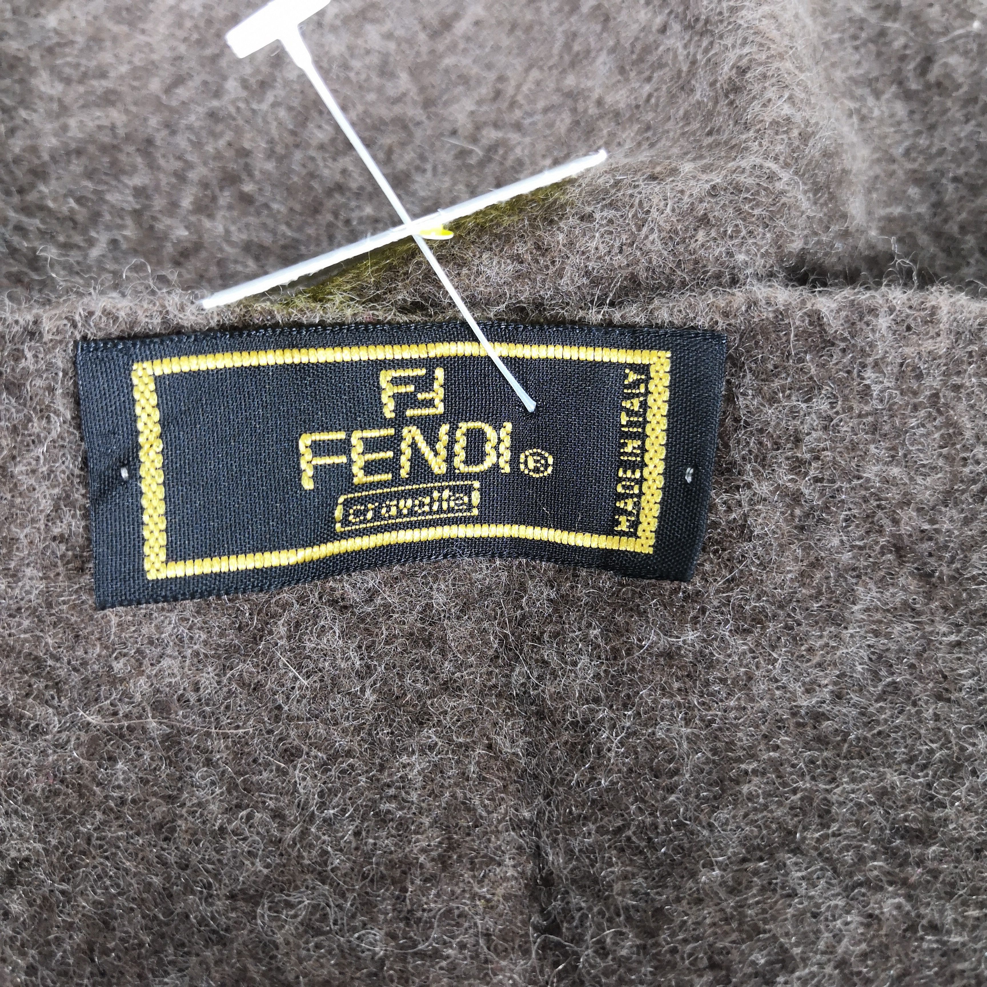 Fendi × Vintage Vintage Fendi Scarf Wool Fringe Fendi Zucca Scarves Size ONE SIZE - 5 Thumbnail