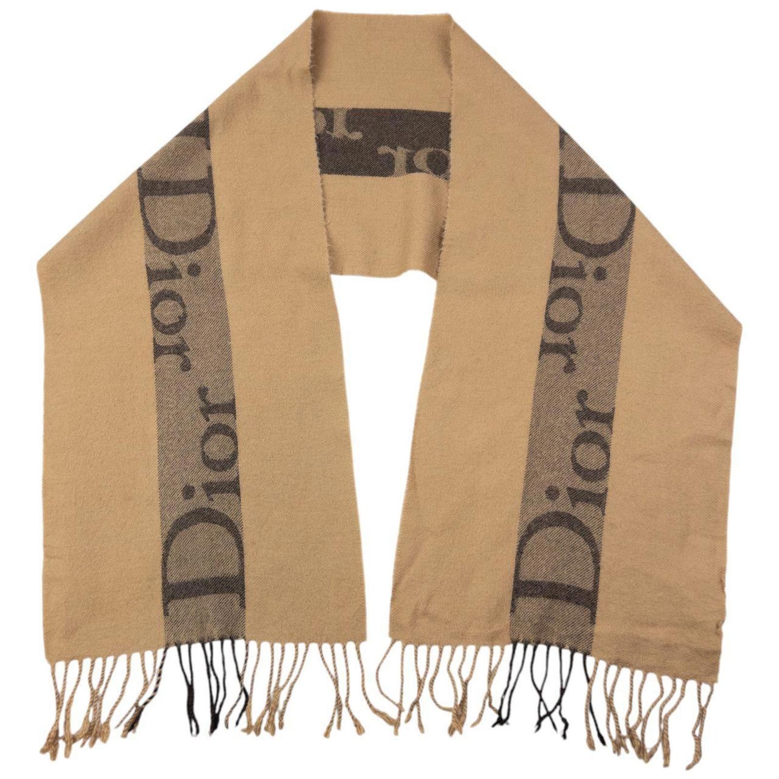 Dior Vintage 2000s Dior Wool Tassel Scarf Size ONE SIZE - 3 Thumbnail