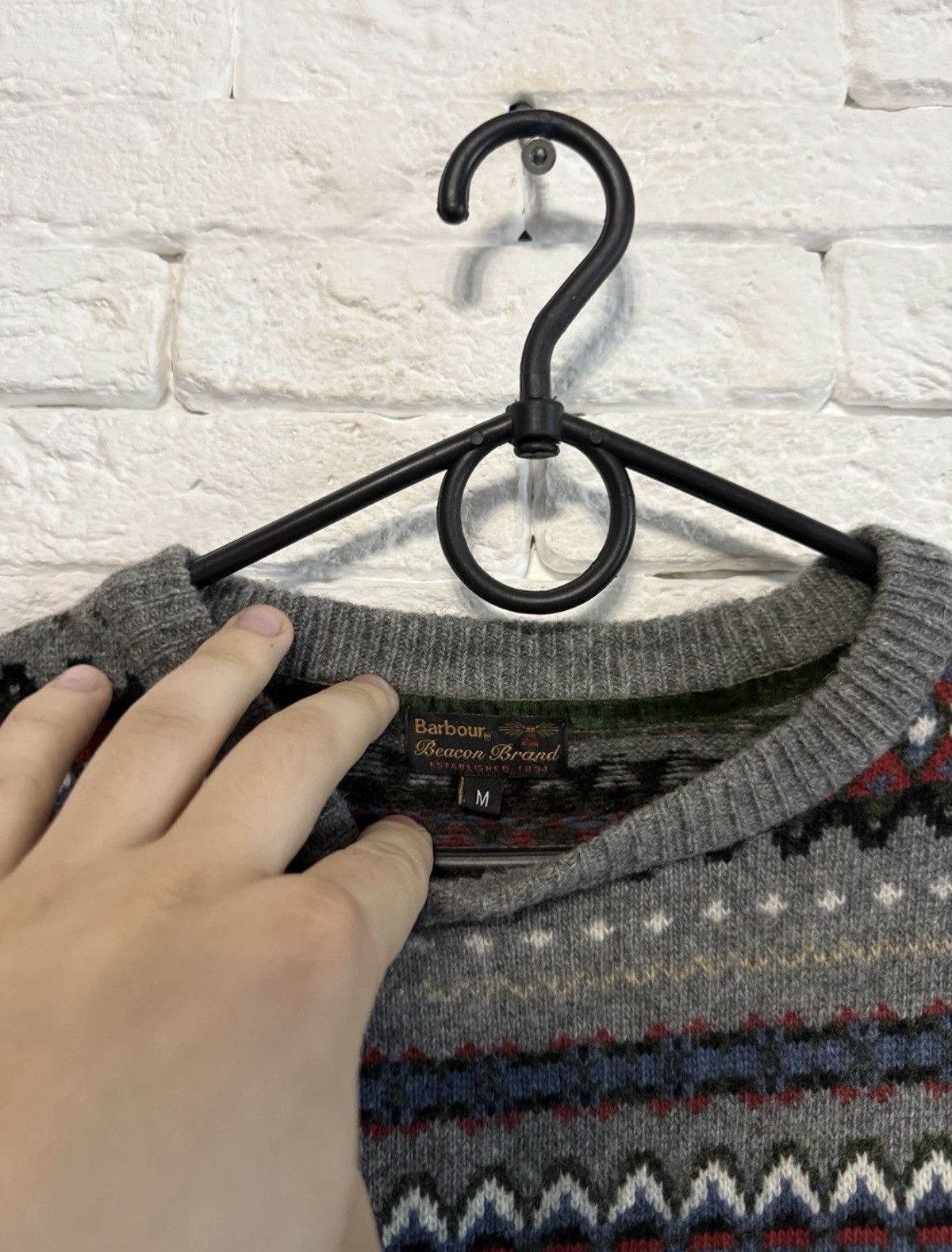 Barbour Barbour Knit Sweater Wool Fair Isle Sz M Size US M / EU 48-50 / 2 - 4 Thumbnail