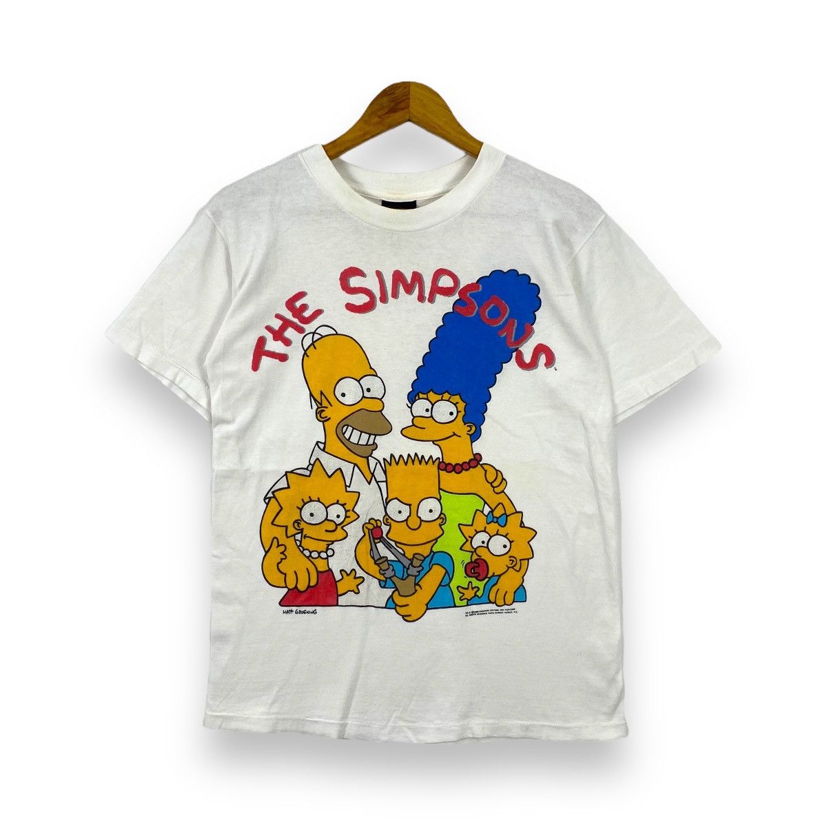 The Simpsons Vintage 80's THE SIMPSONS Mark Groening Cartoon Graphic Tee Size US M / EU 48-50 / 2 - 1 Thumbnail