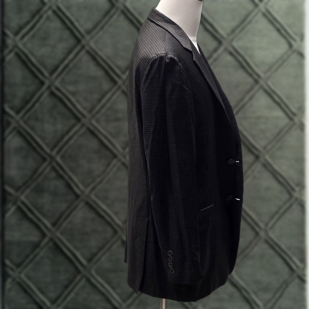 Robert Talbott Robert Talbott Blazer Wool Carmel Jacket Mens Size 40R Check Vintage Two-Button Front Shawl Lined Double-Vented Carded Pattern Brown Men Size 40R - 1 Thumbnail
