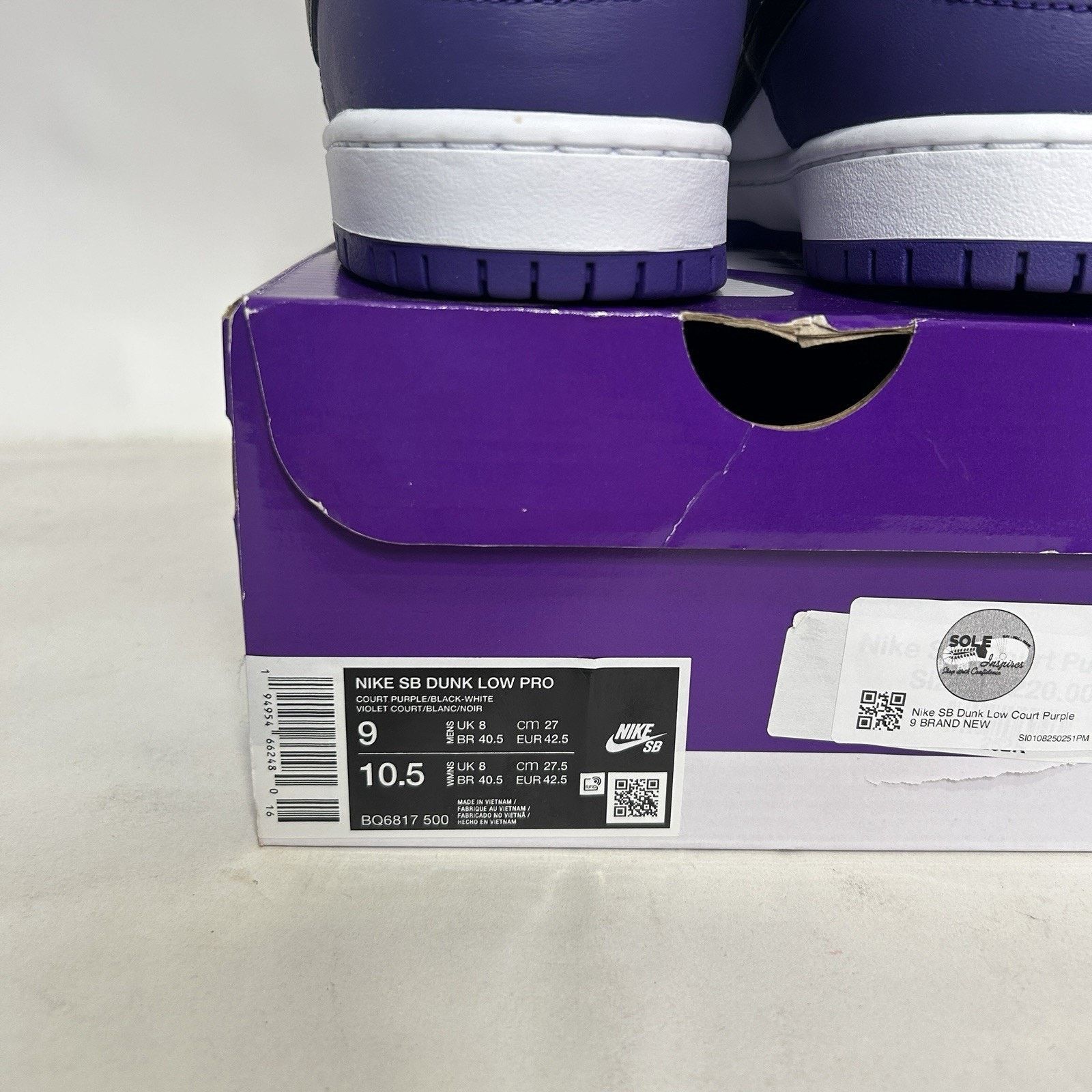 Nike Nike SB Dunk Low Pro “Court Purple” Size US 9 / EU 42 - 5 Thumbnail