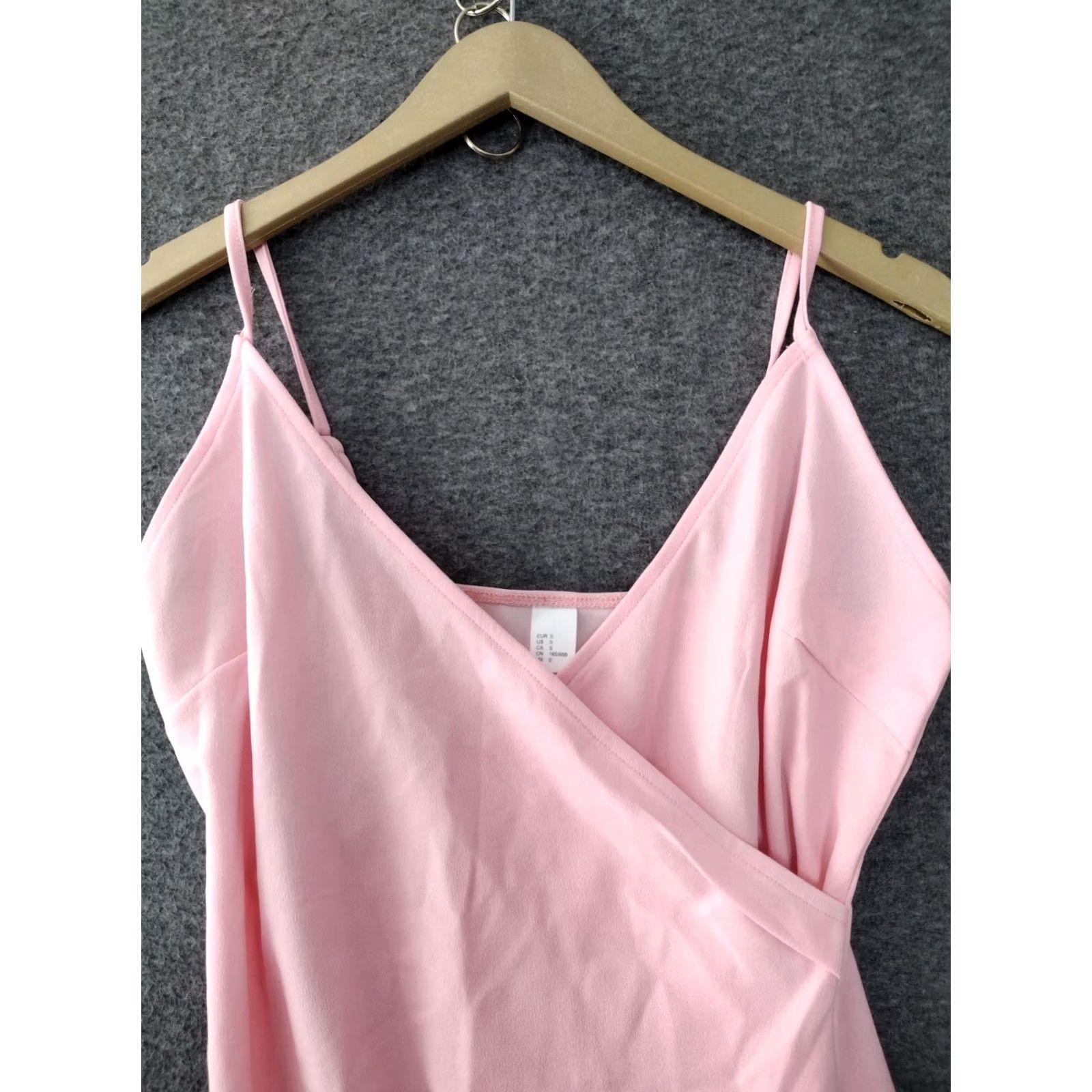 Pinko Pretty in Pink Women's Crossover Mini Dress S Pink Sleeveless V-Neck Party Clubwear Mini Dress Womens) Size S / US 4 / IT 40 - 3 Thumbnail